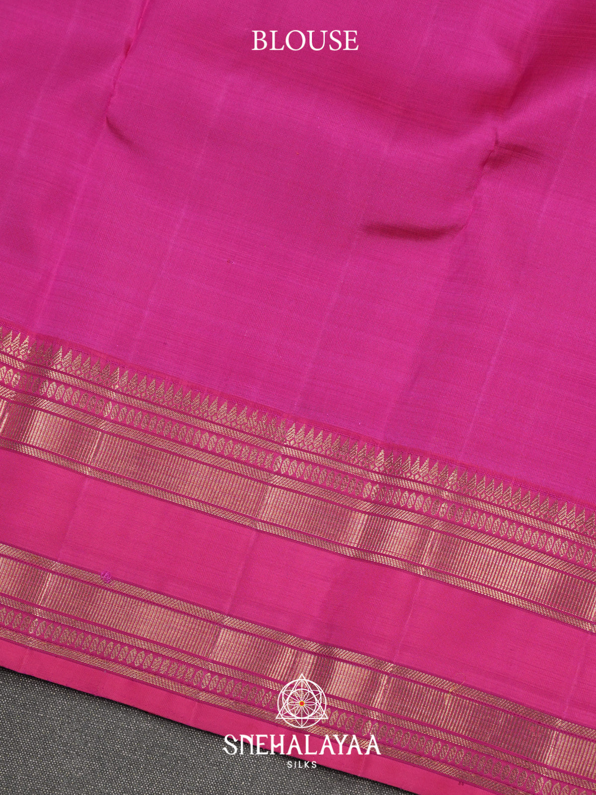 Orange Kanchi Kora Silk Saree with Pink Zari Border