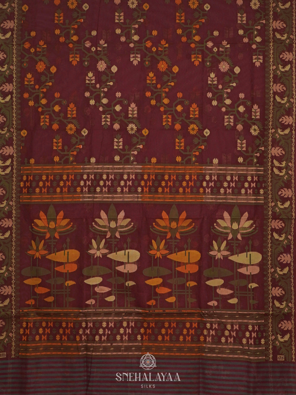 Brown Bengal Cotton Saree