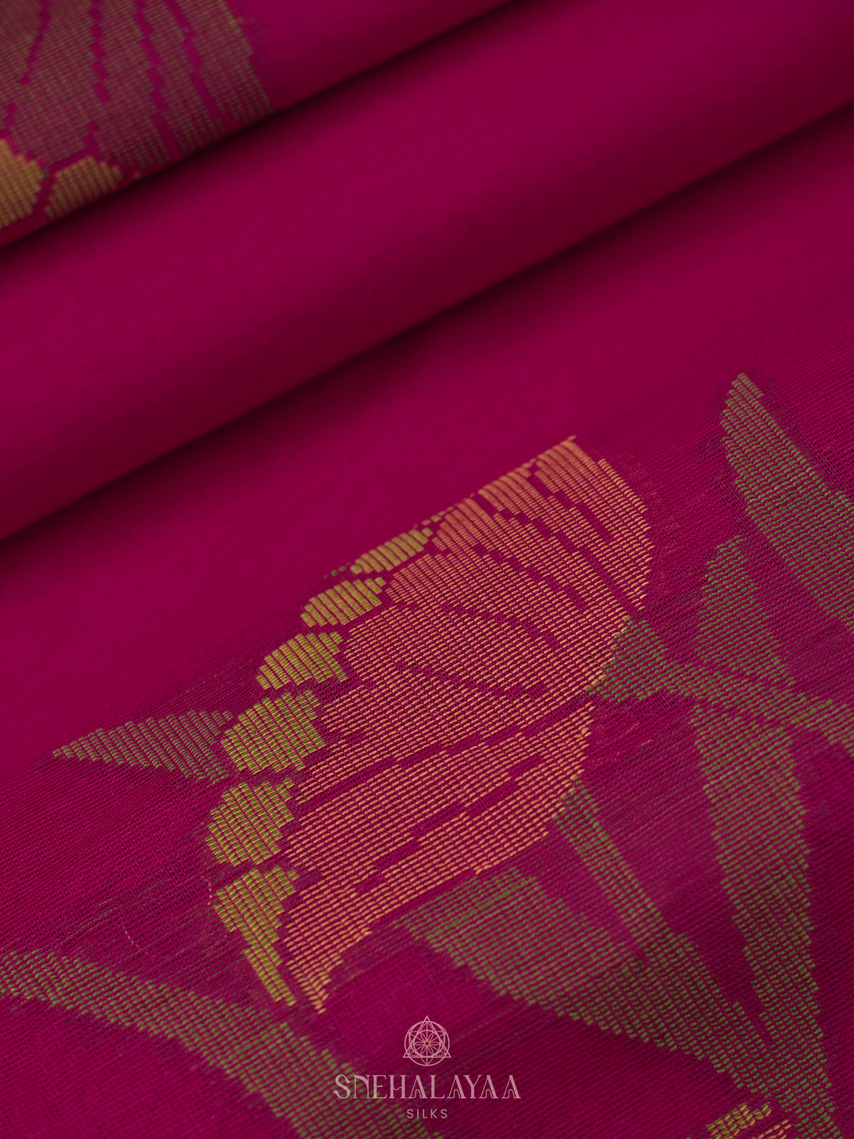 Magenta Pink Bengal Cotton Saree