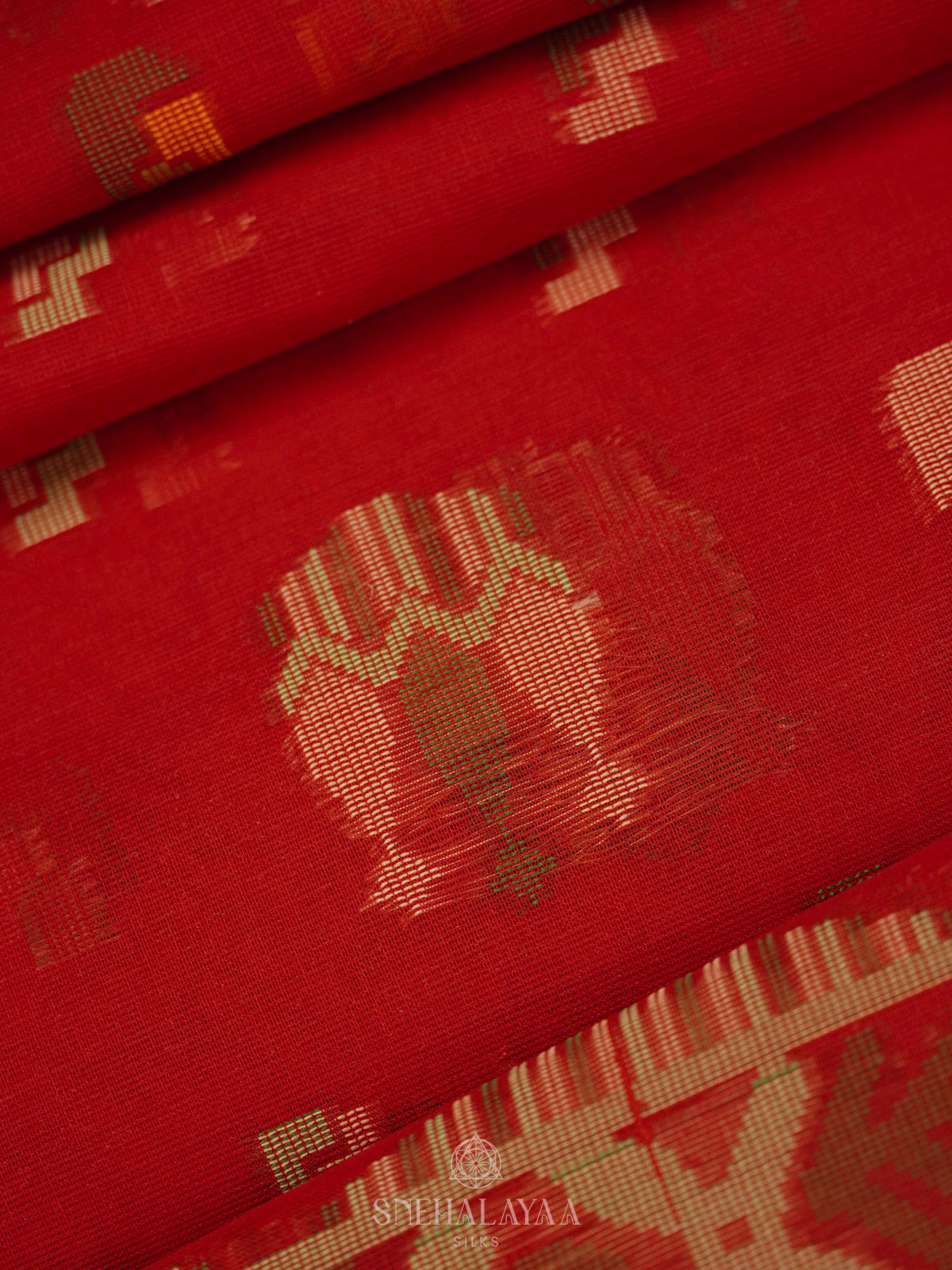 Red Bengal Cotton Saree
