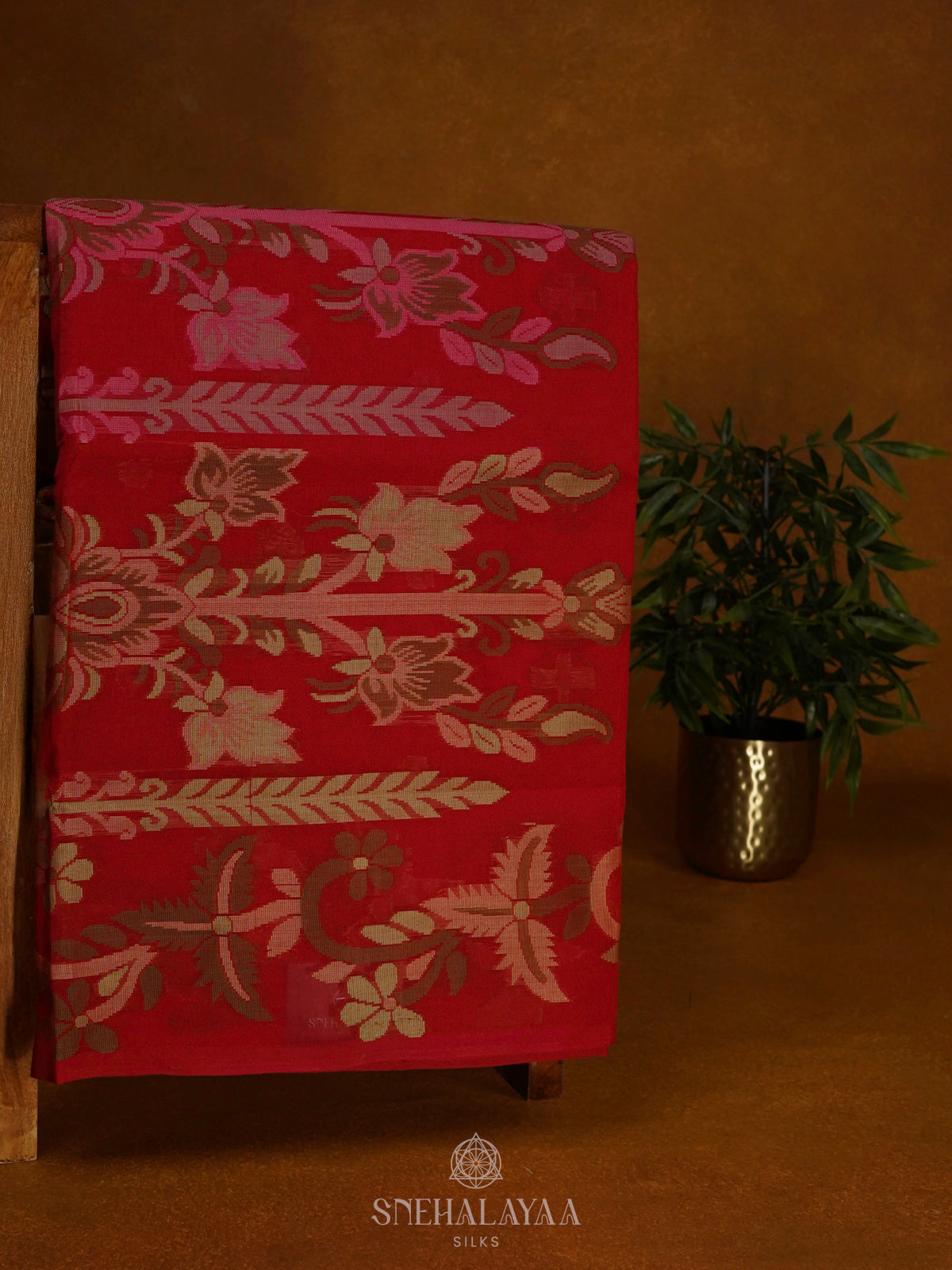 Red Bengal Cotton Saree