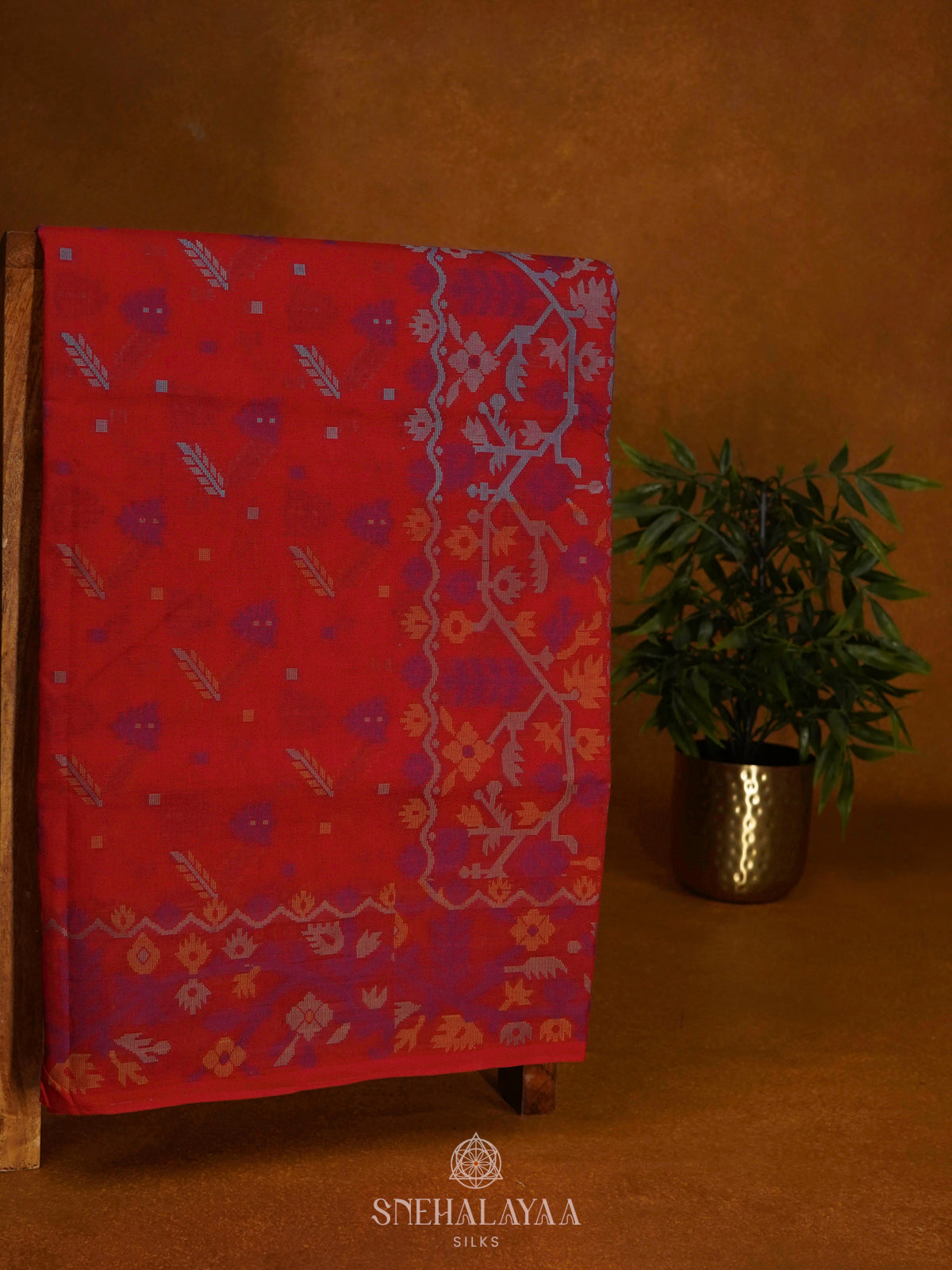 Red Bengal Cotton Saree