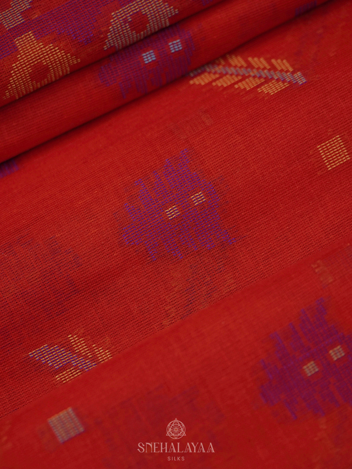 Red Bengal Cotton Saree