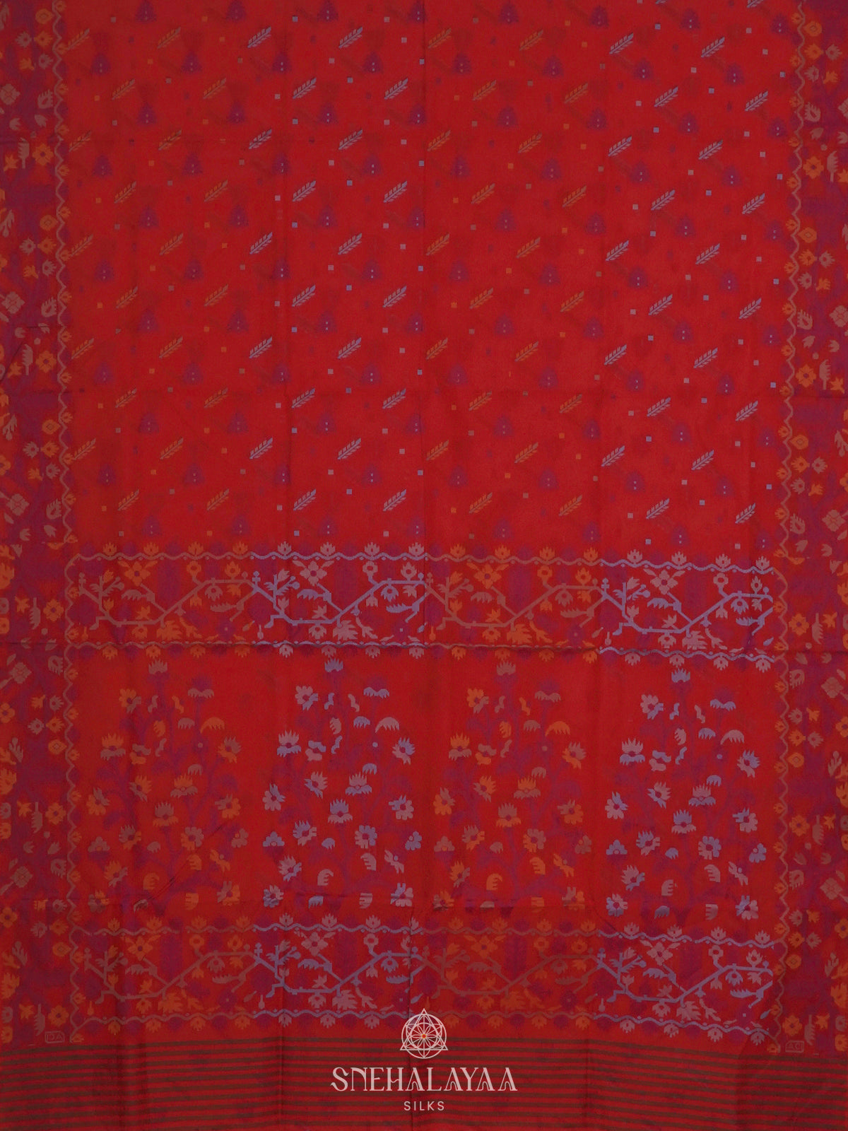 Red Bengal Cotton Saree
