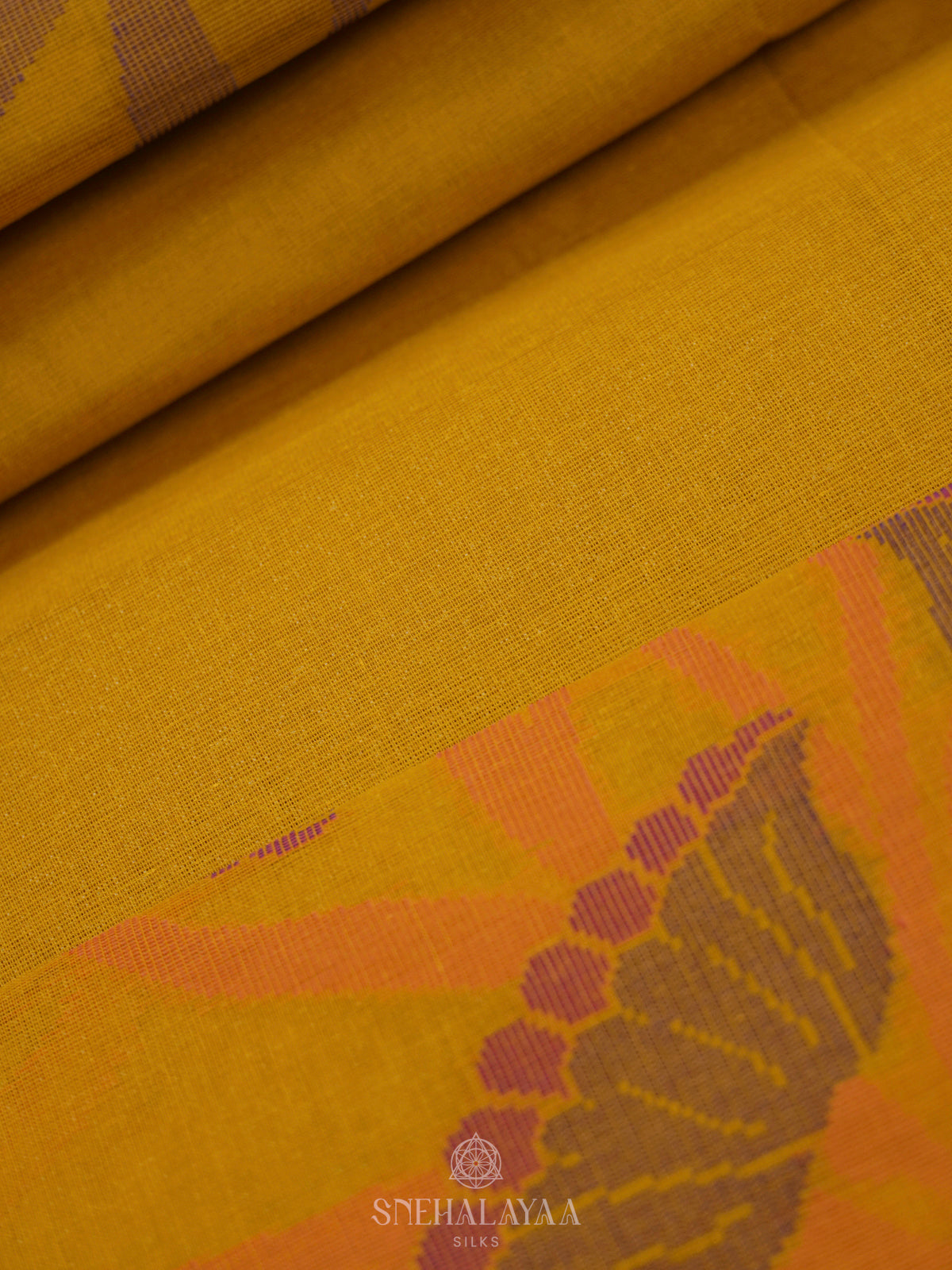 Yellow Bengal Cotton Saree