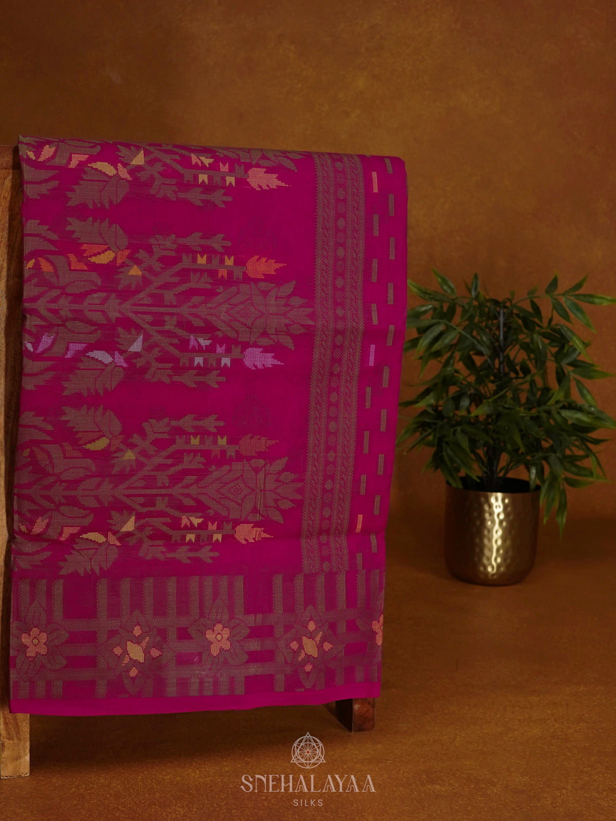 Pink Bengal Cotton Saree