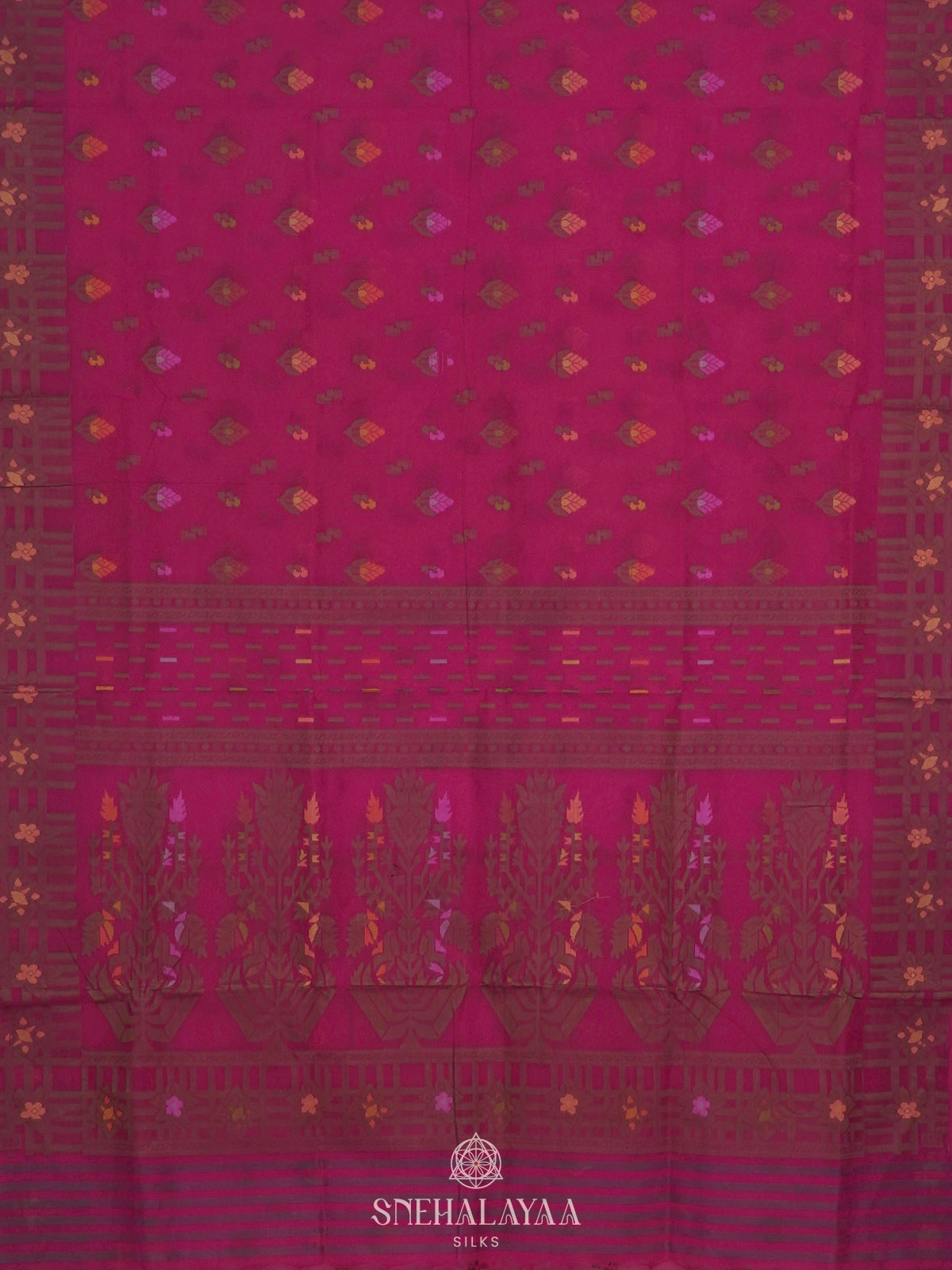 Pink Bengal Cotton Saree