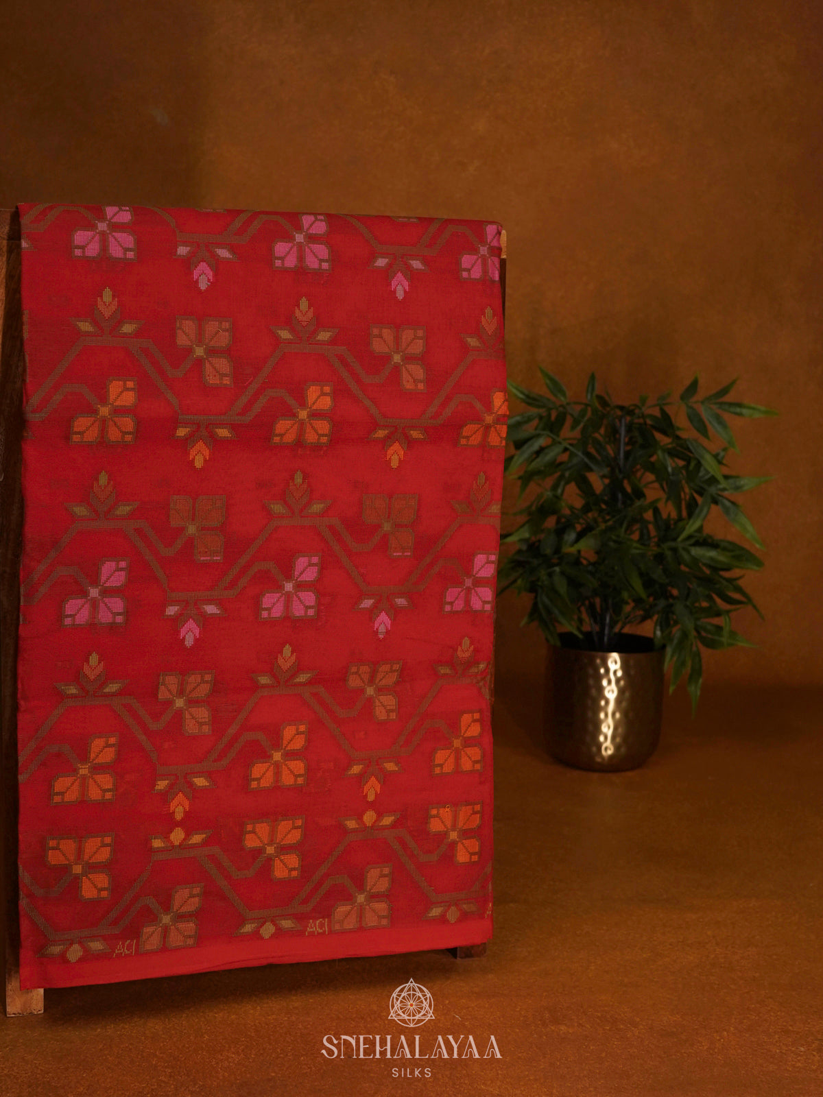 Red Bengal Cotton Saree