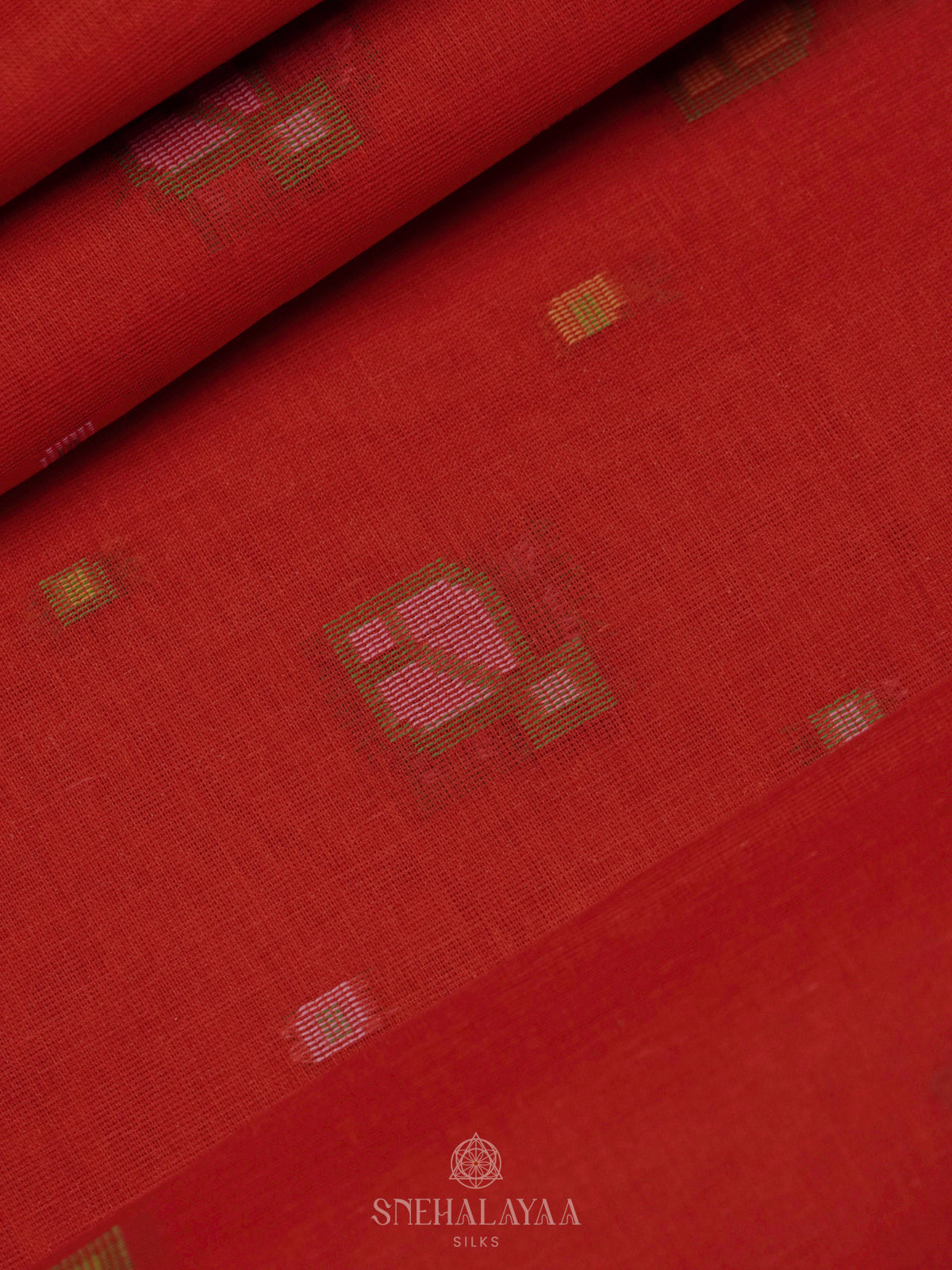Red Bengal Cotton Saree