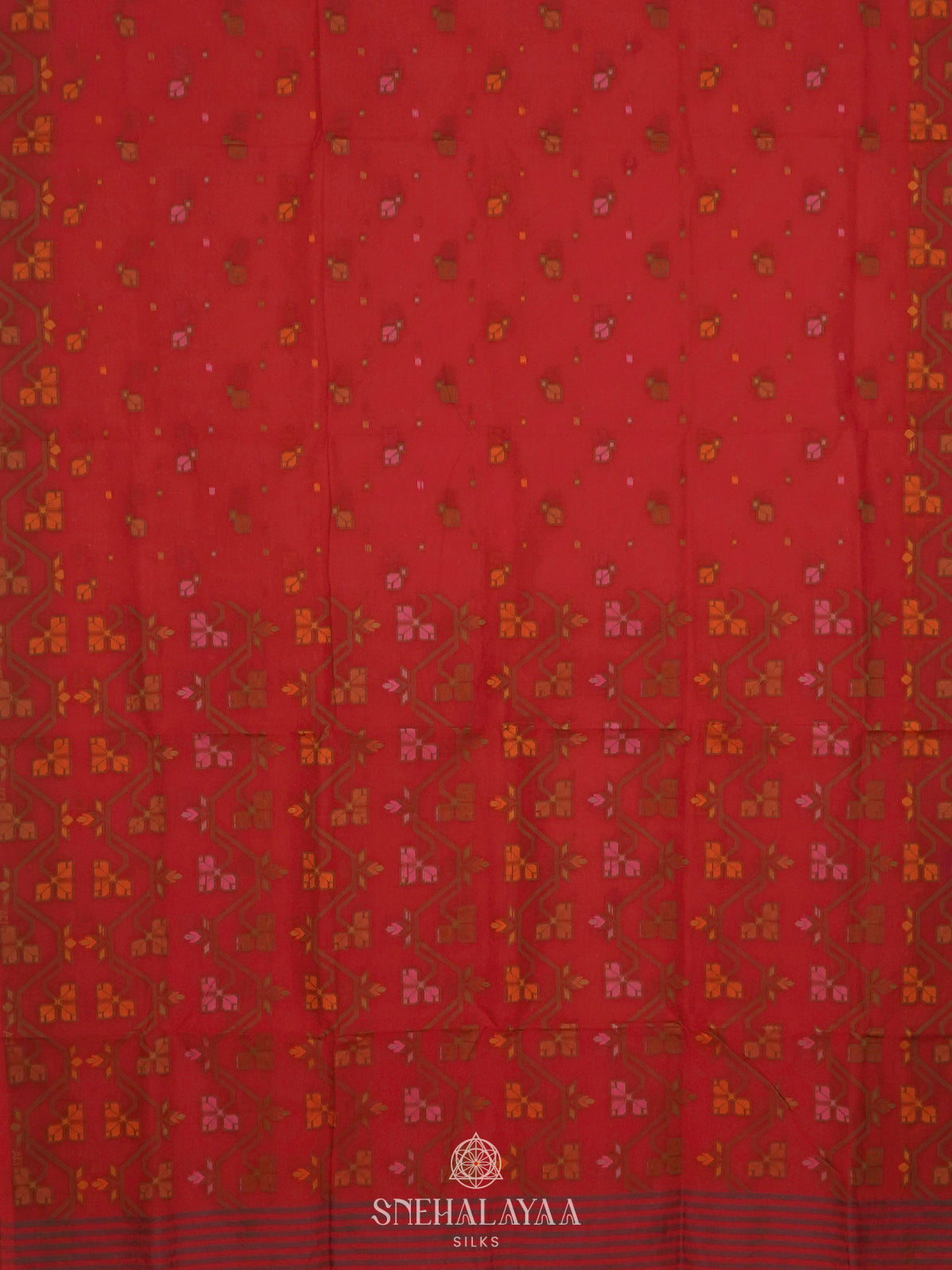 Red Bengal Cotton Saree