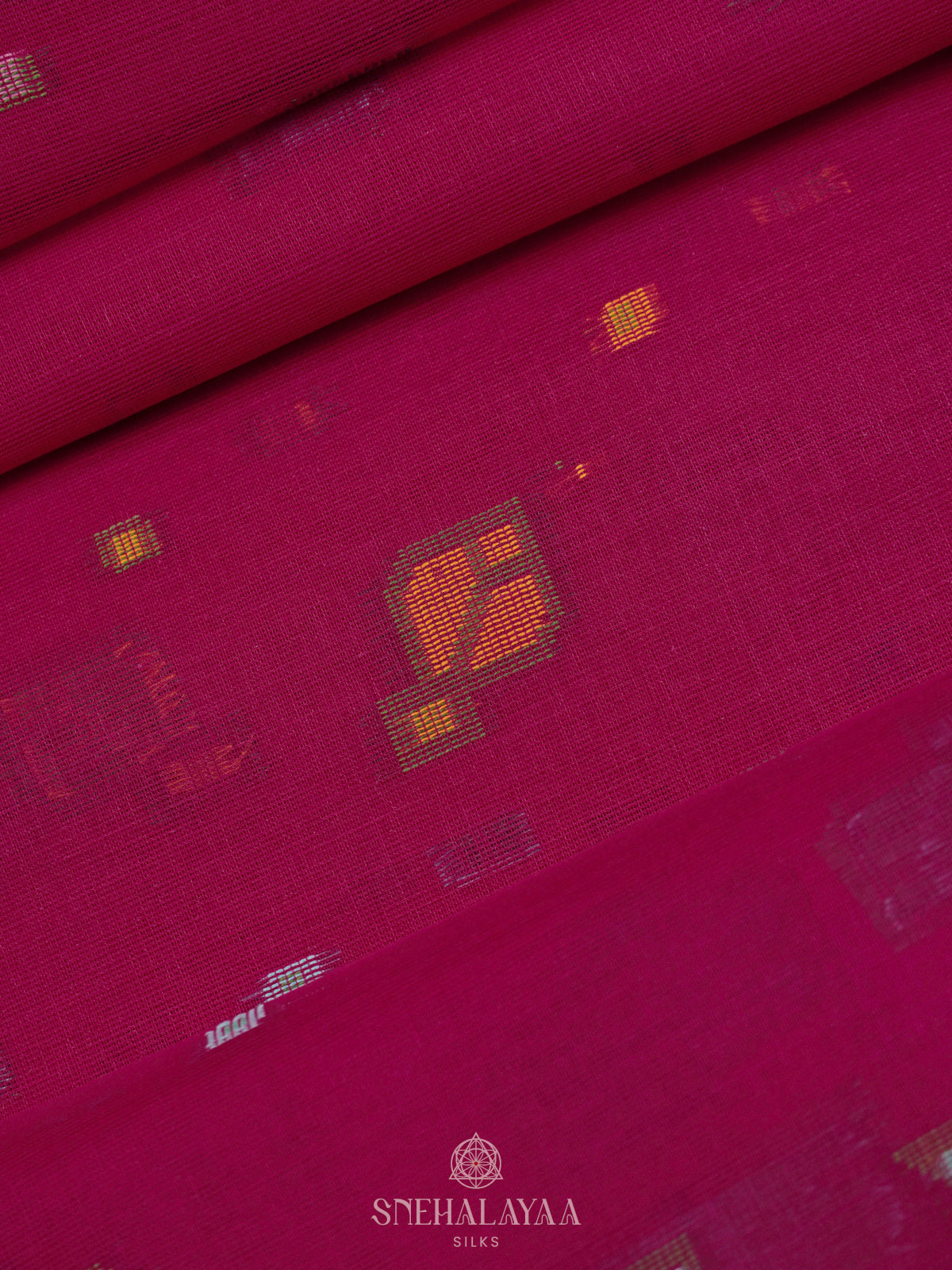 Magenta Pink Bengal Cotton Saree