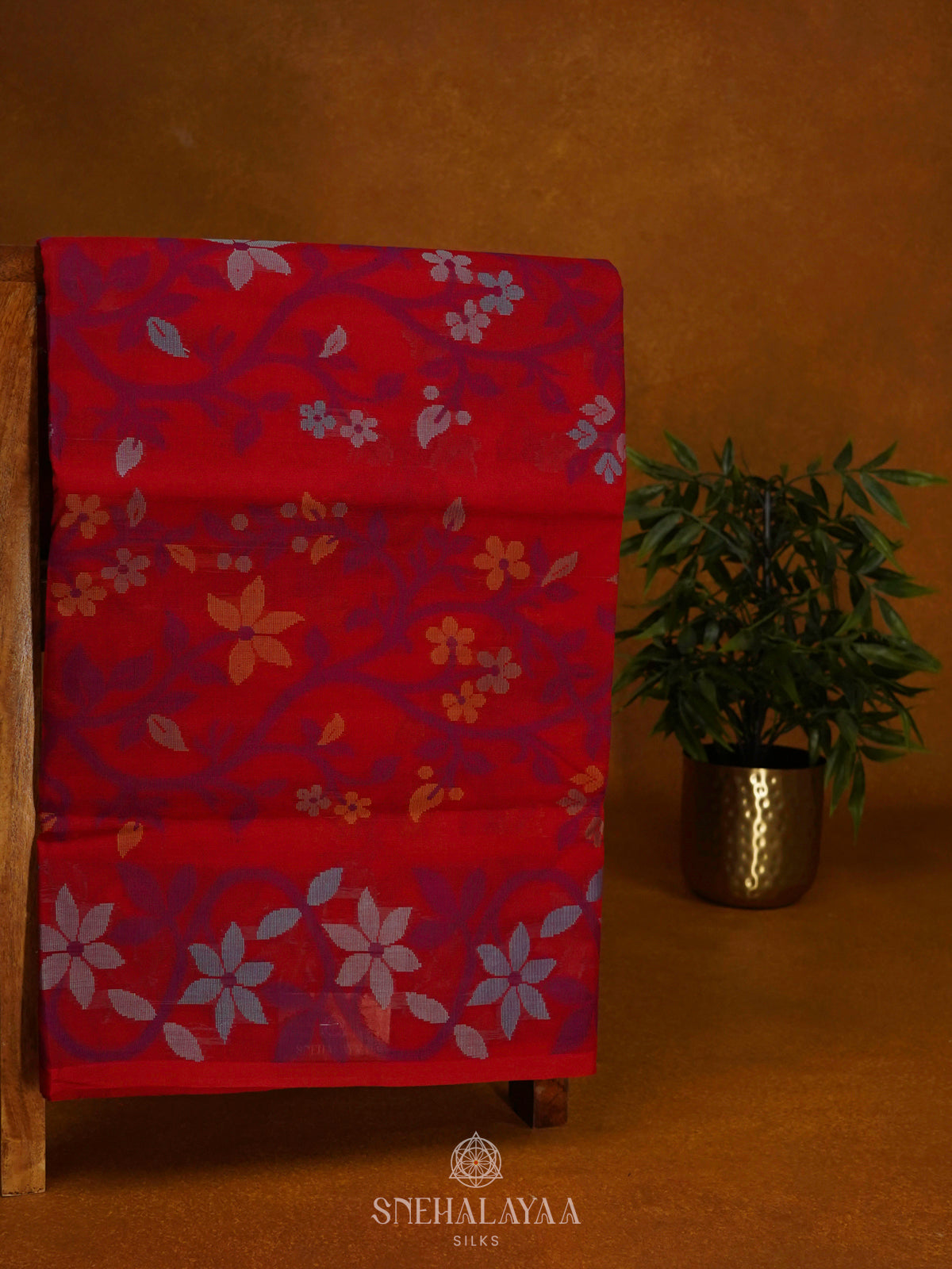 Red Bengal Cotton Saree