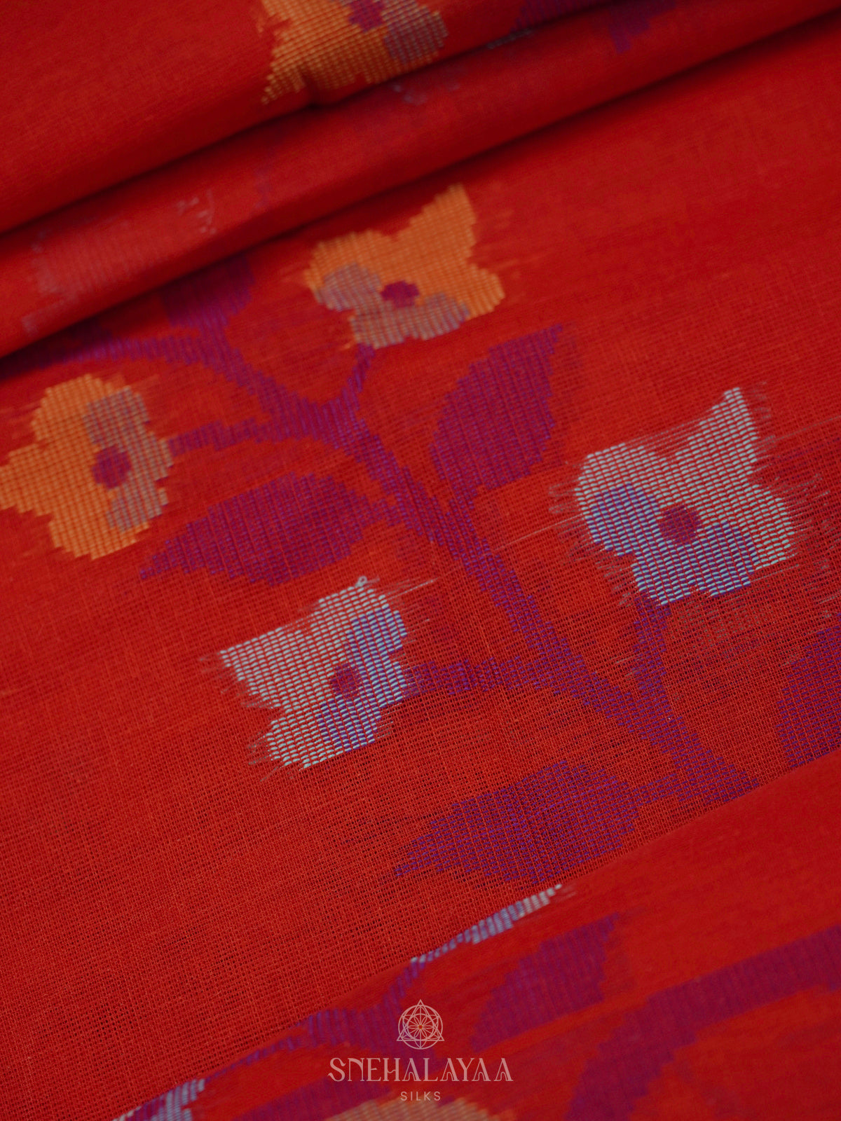 Red Bengal Cotton Saree