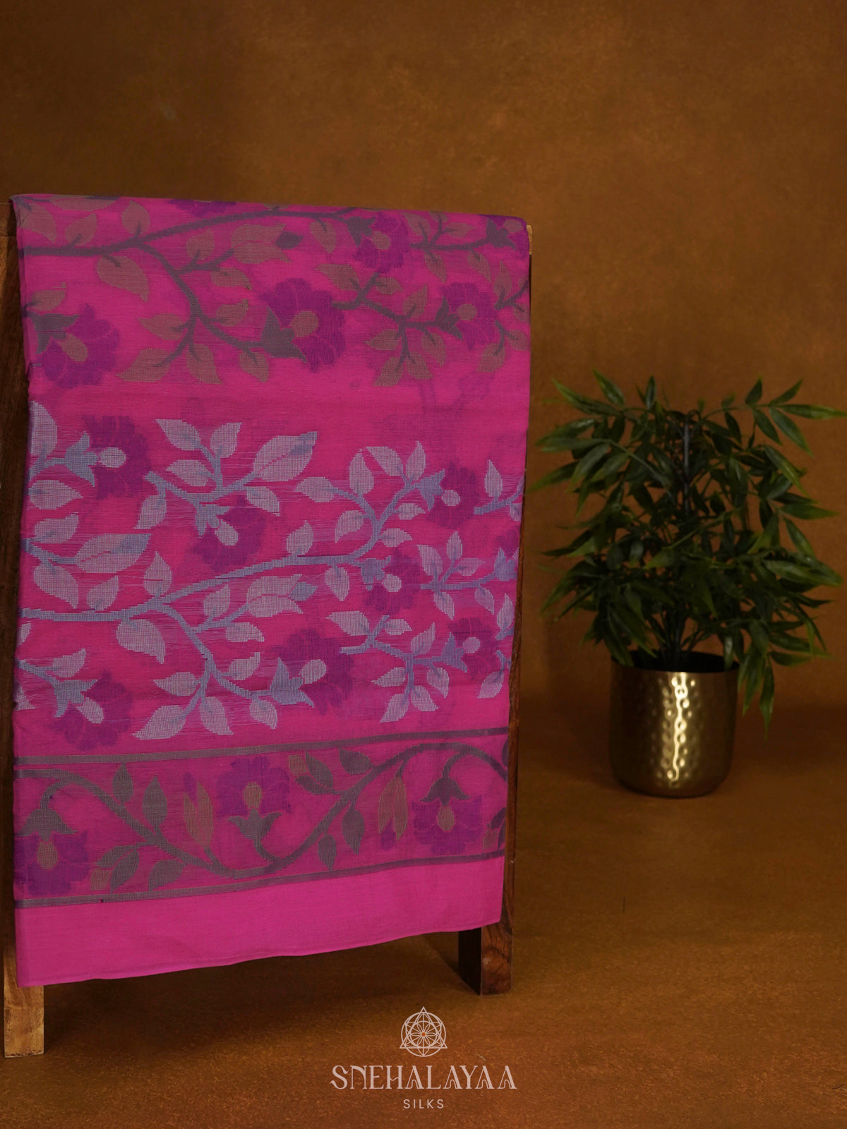 Pink Bengal Cotton Saree