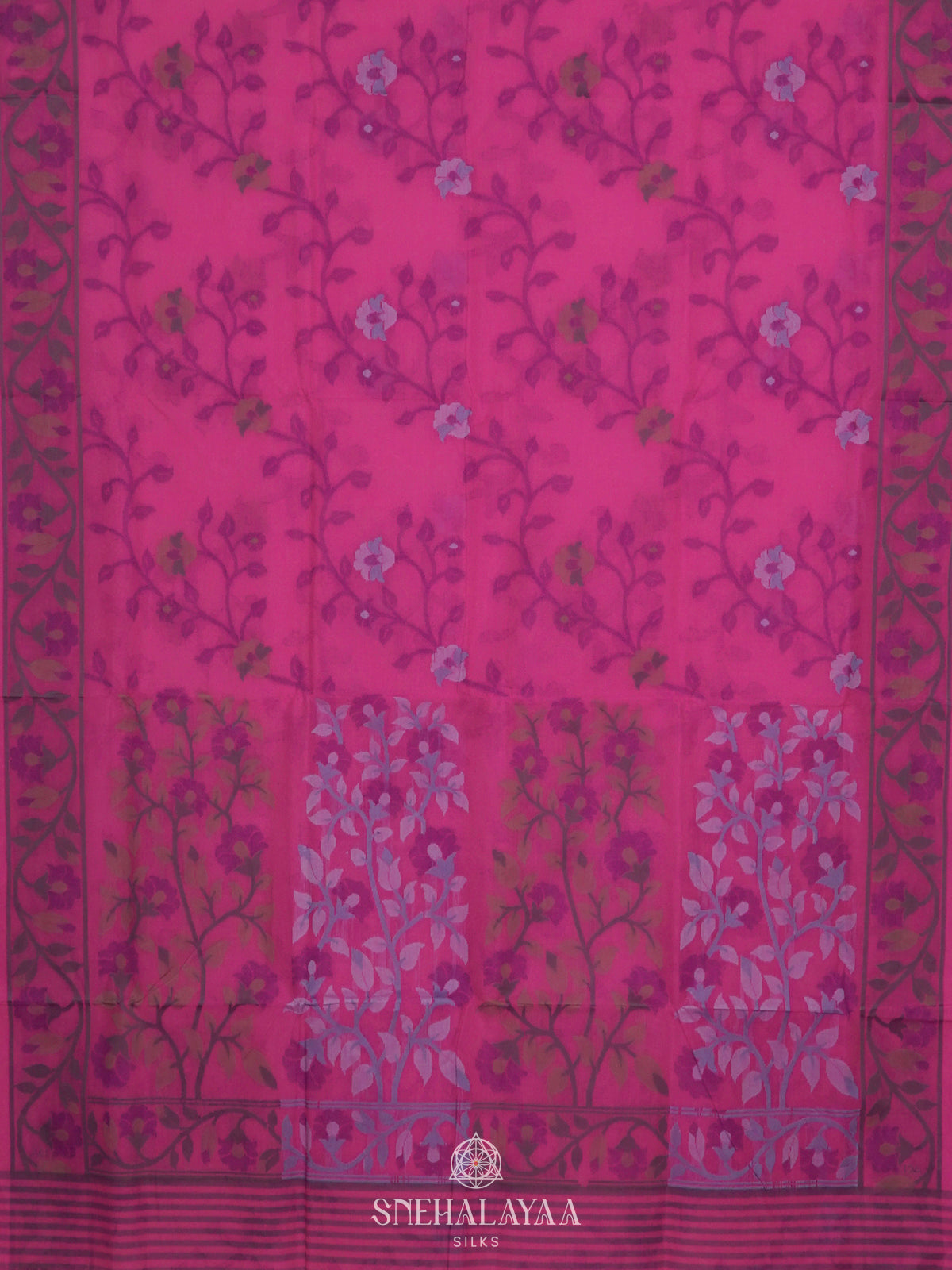 Pink Bengal Cotton Saree