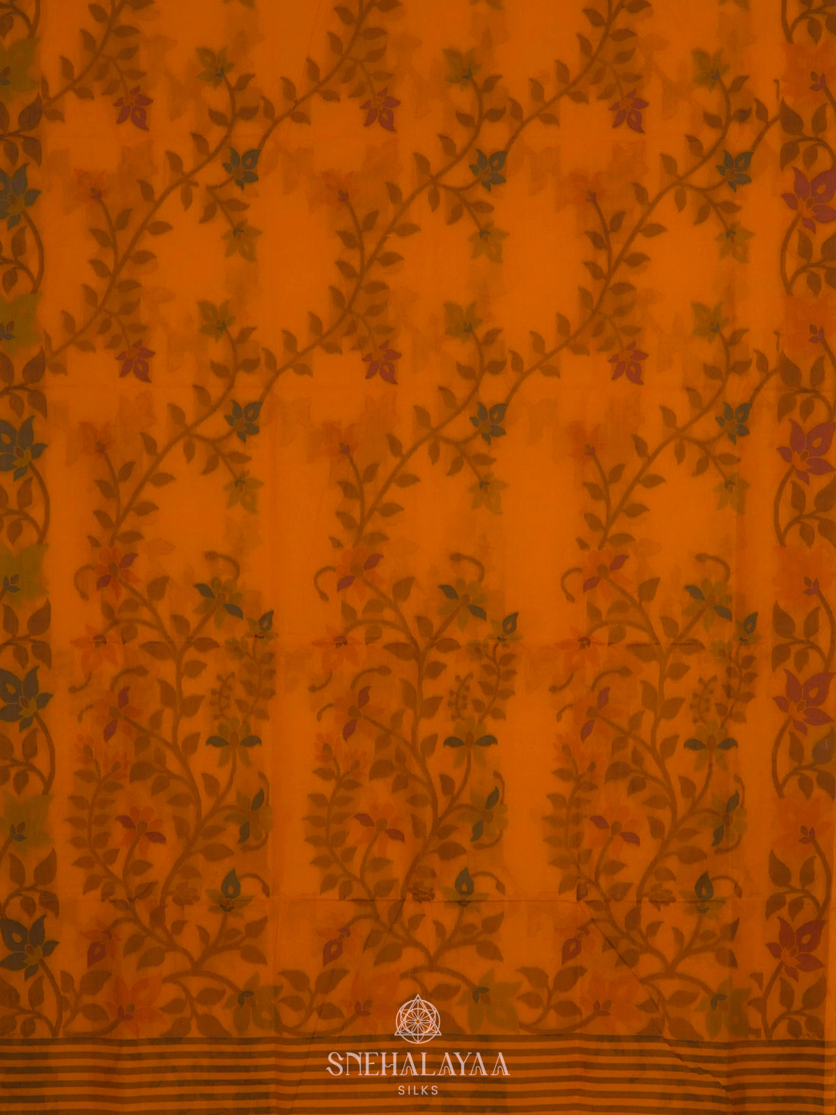 Yellow Bengal Cotton Saree