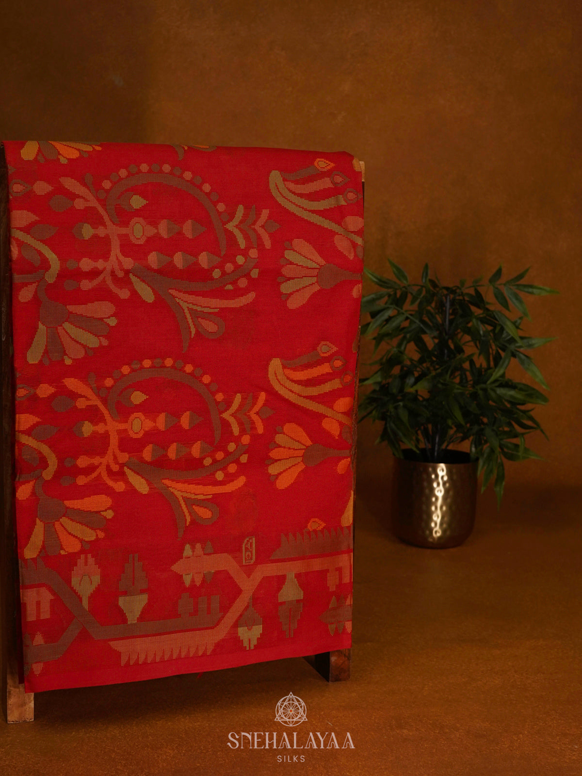 Red Bengal Cotton Saree