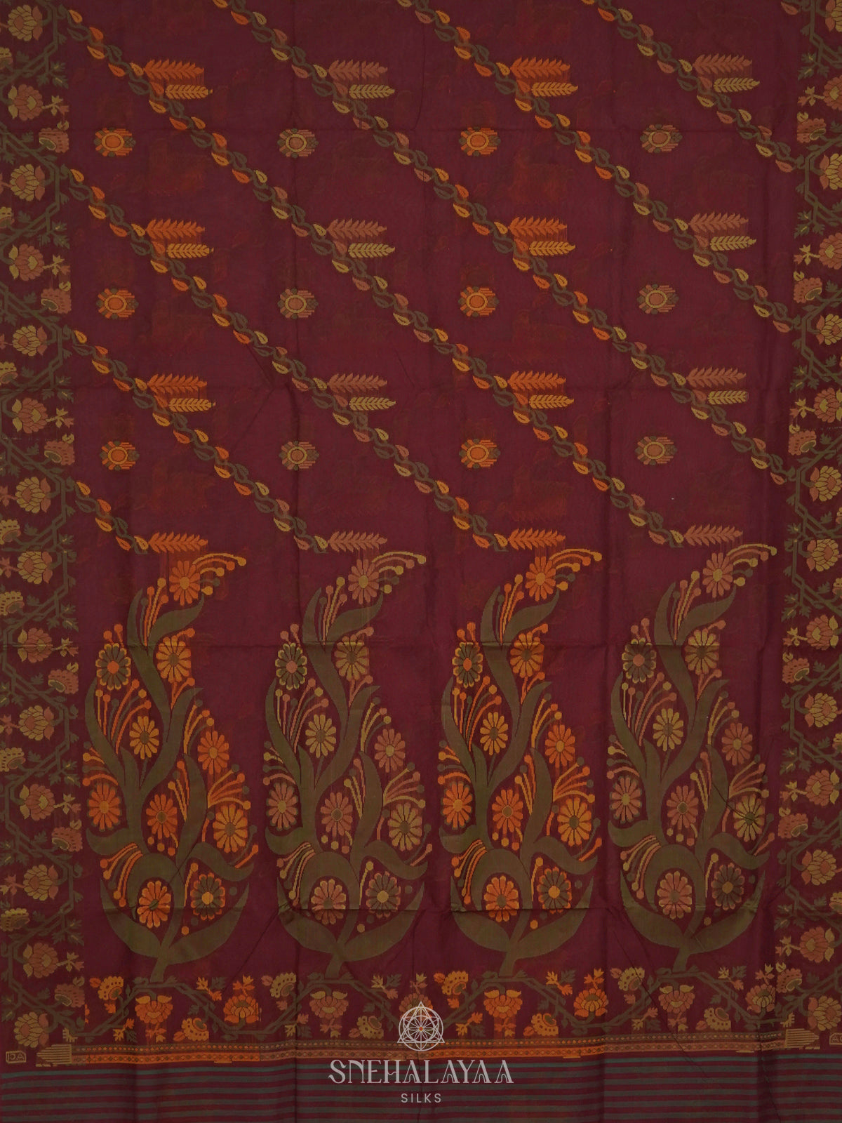 Brown Bengal Cotton Saree
