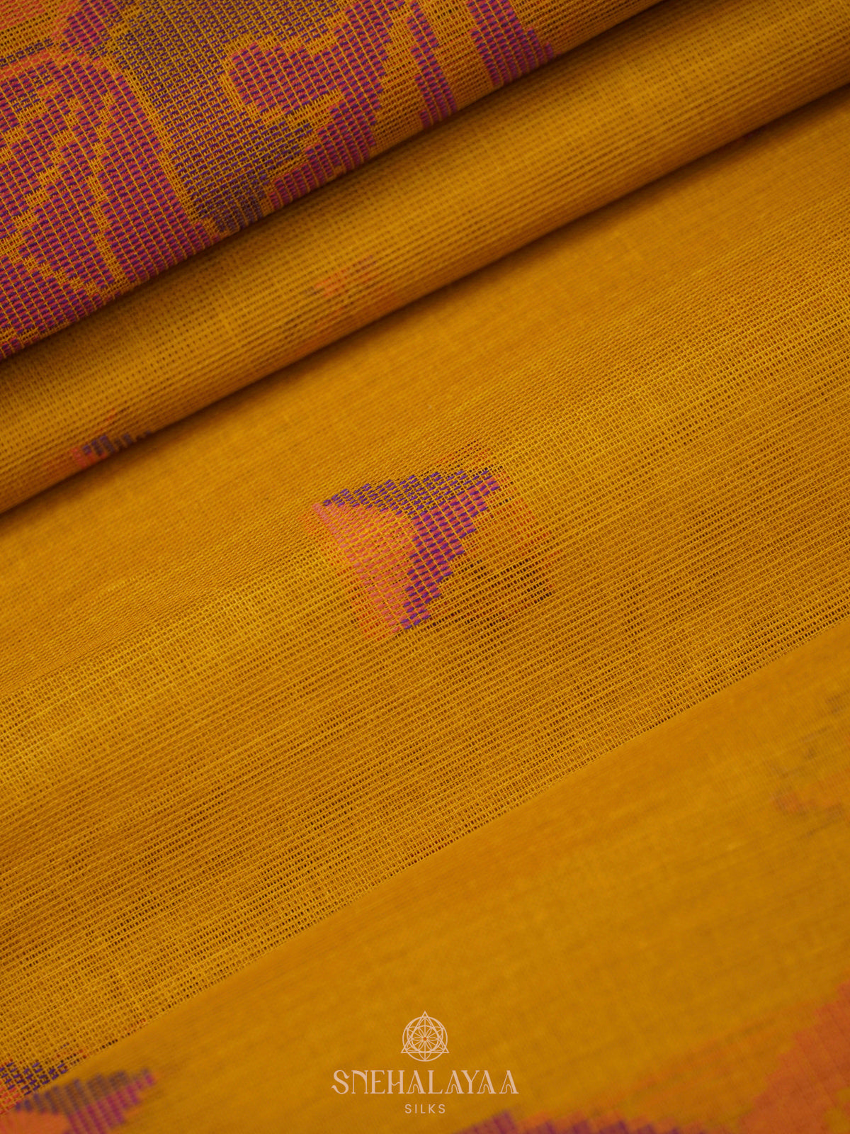 Yellow Bengal Cotton Saree