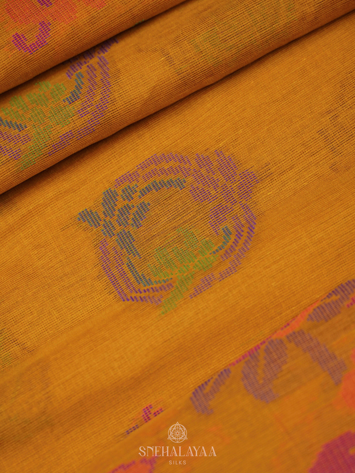 Yellow Bengal Cotton Saree