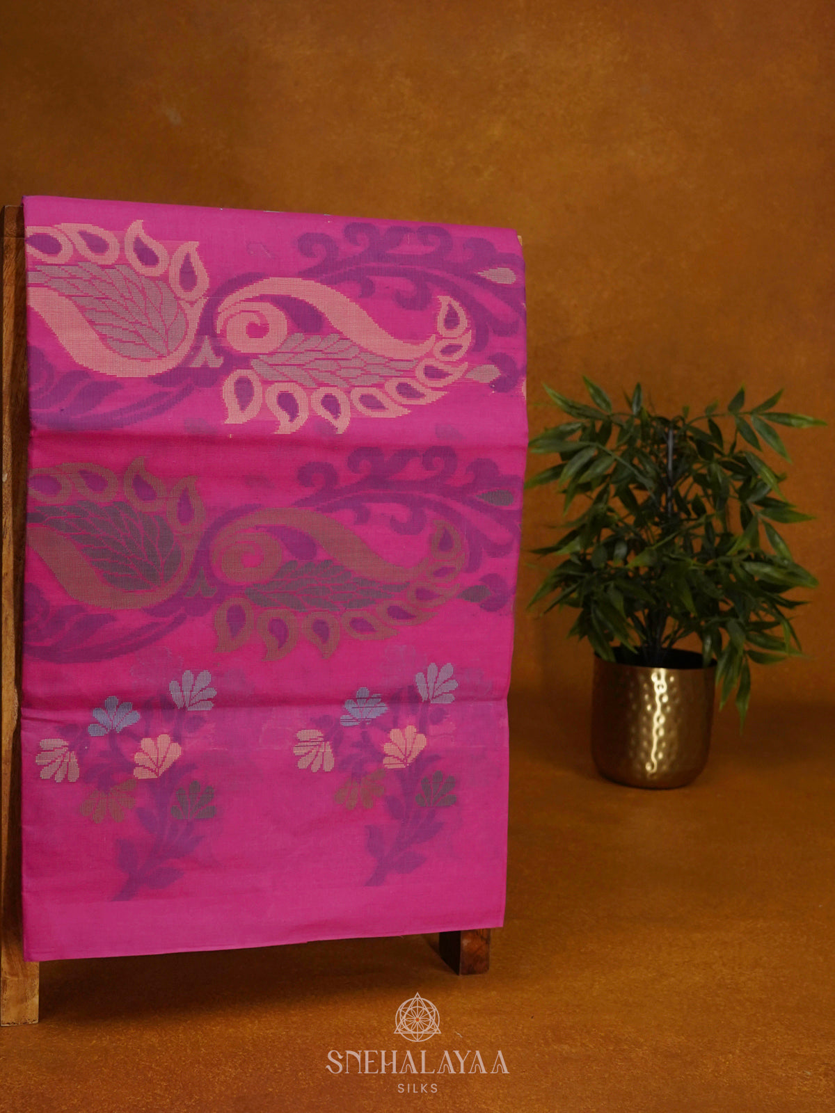 Pink Bengal Cotton Saree