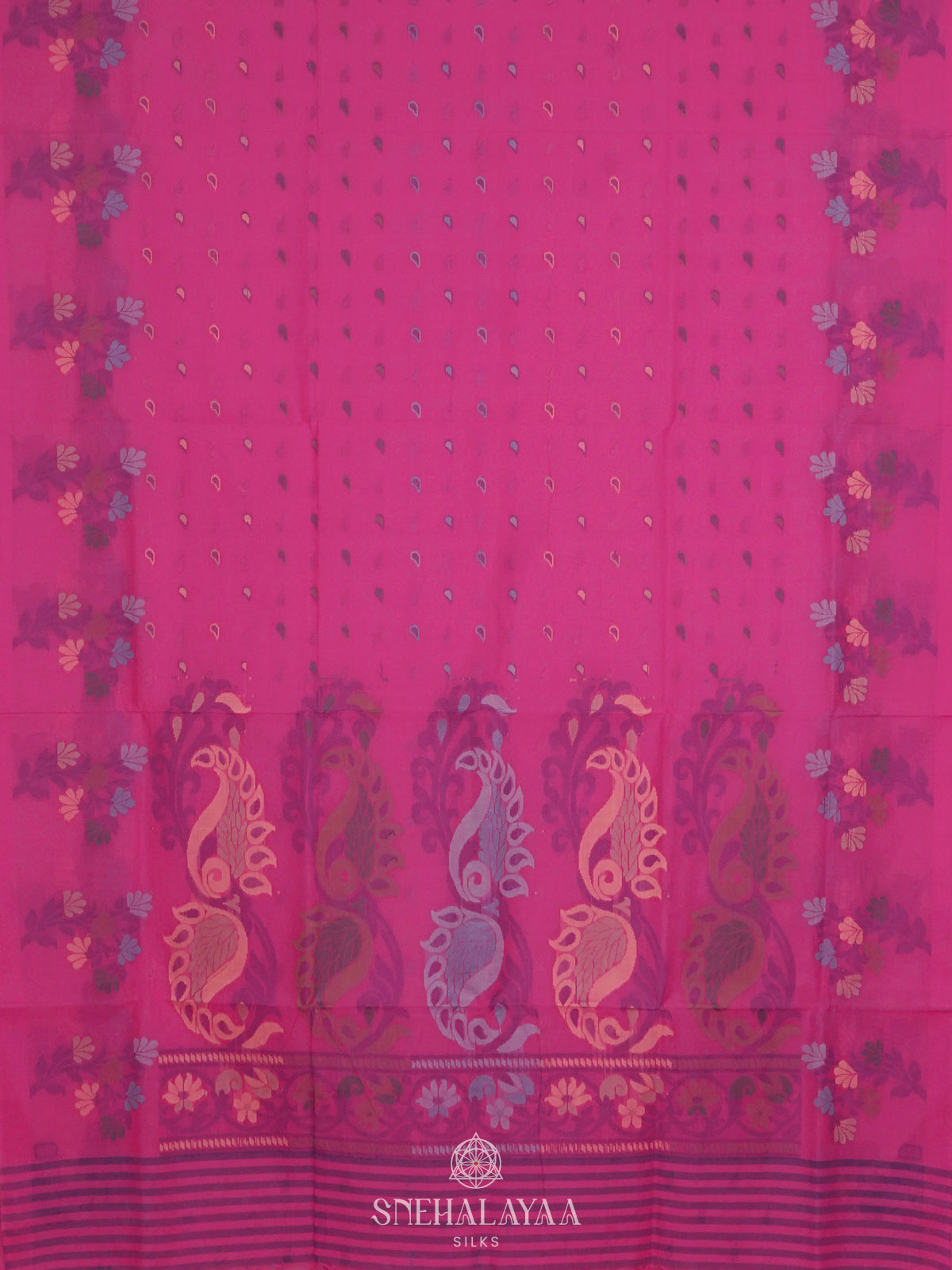 Pink Bengal Cotton Saree