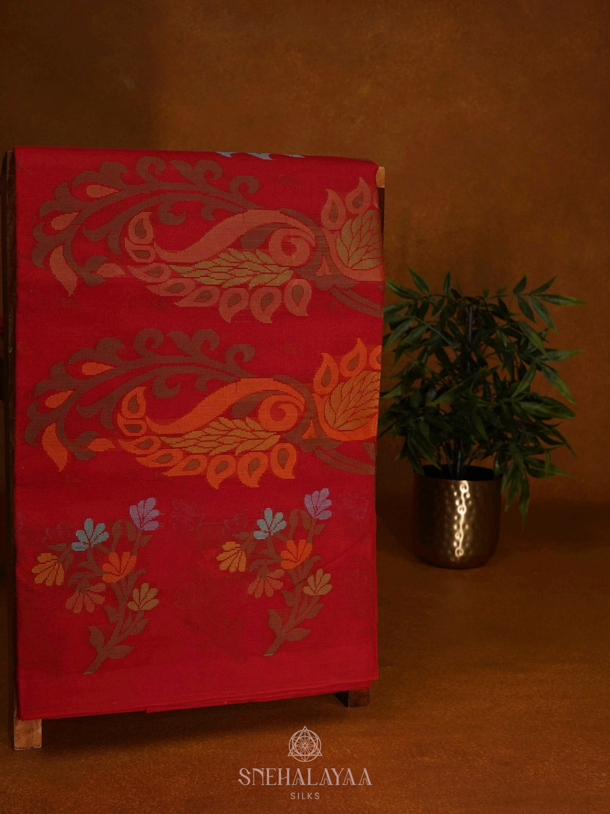 Red Bengal Cotton Saree