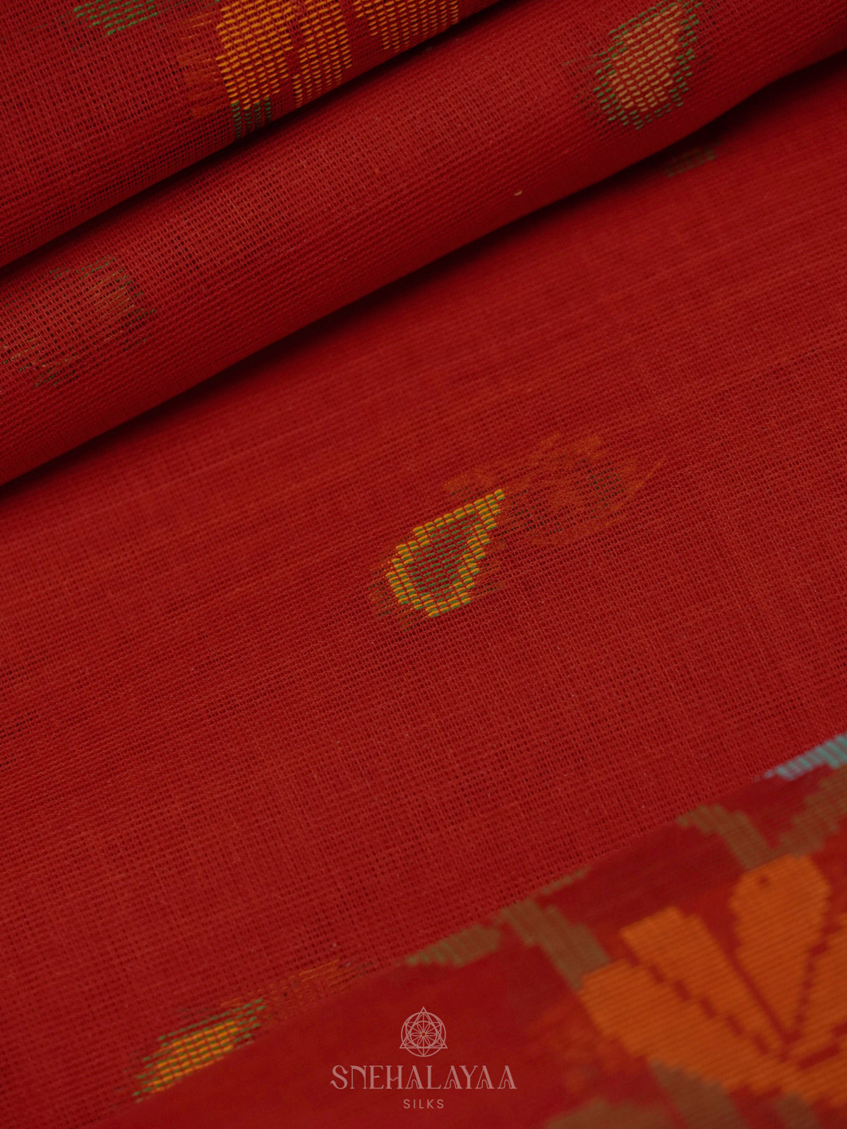 Red Bengal Cotton Saree