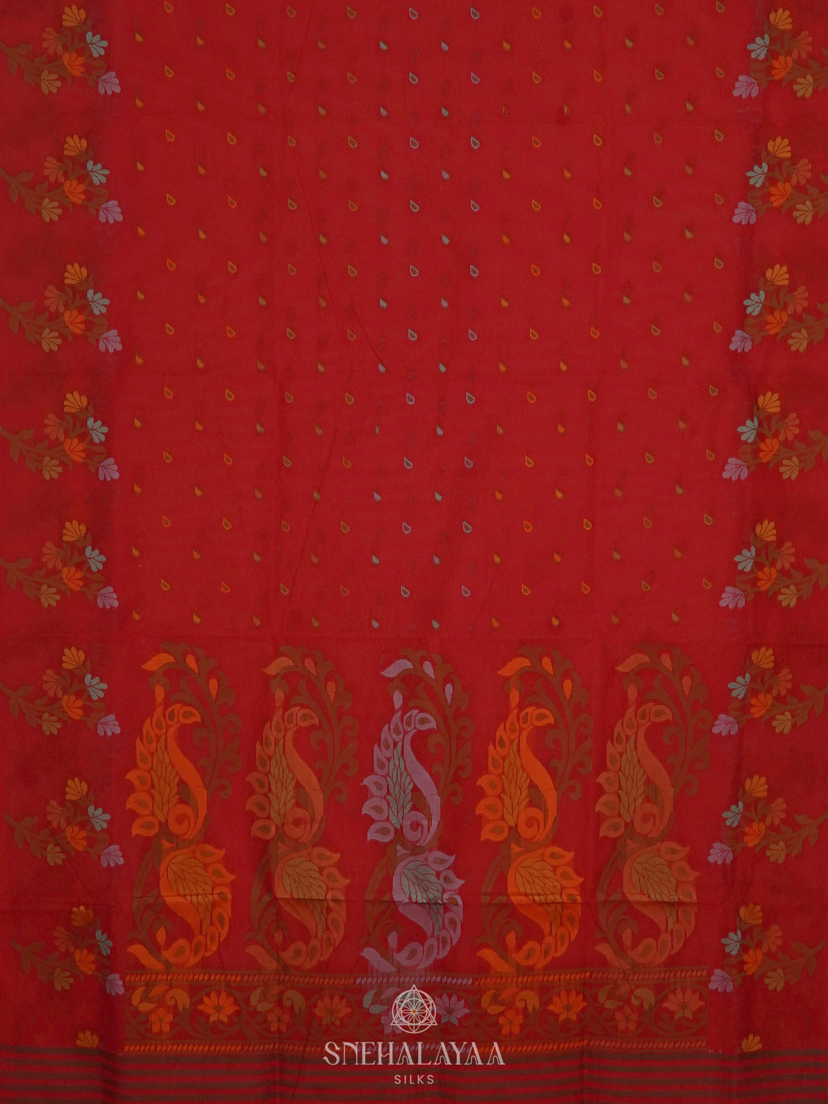 Red Bengal Cotton Saree