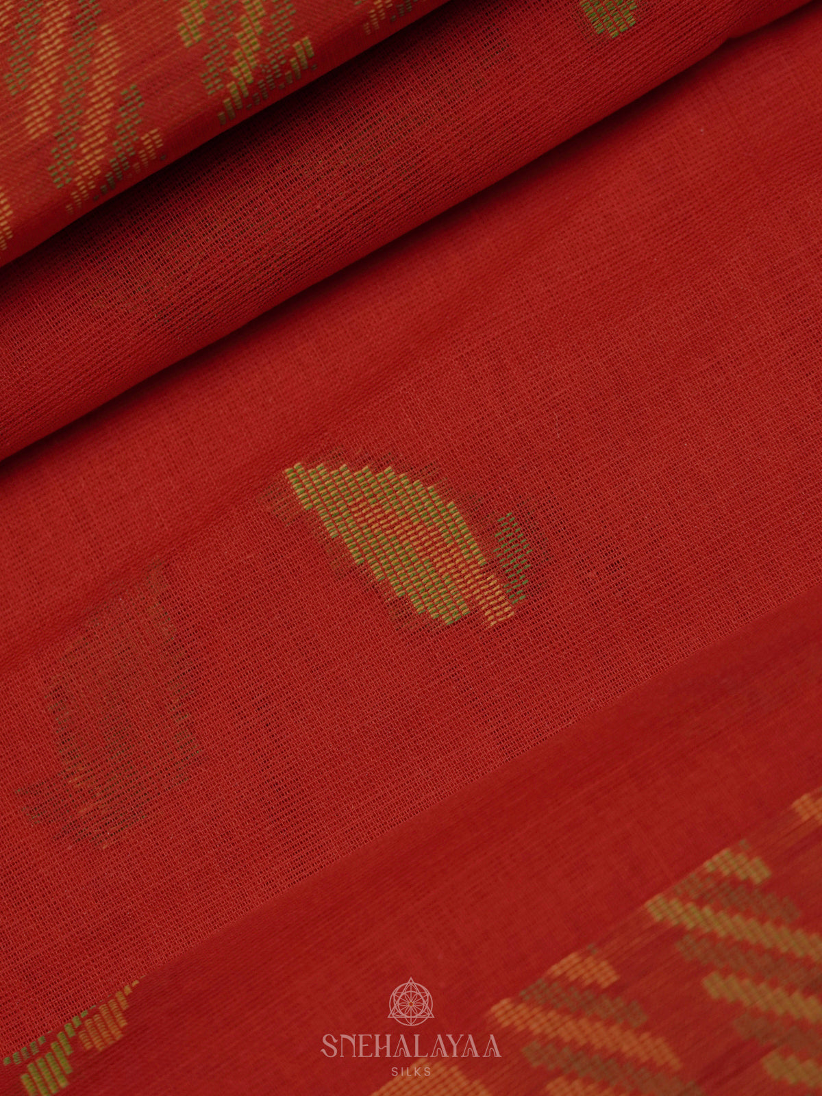 Orange Bengal Cotton Saree