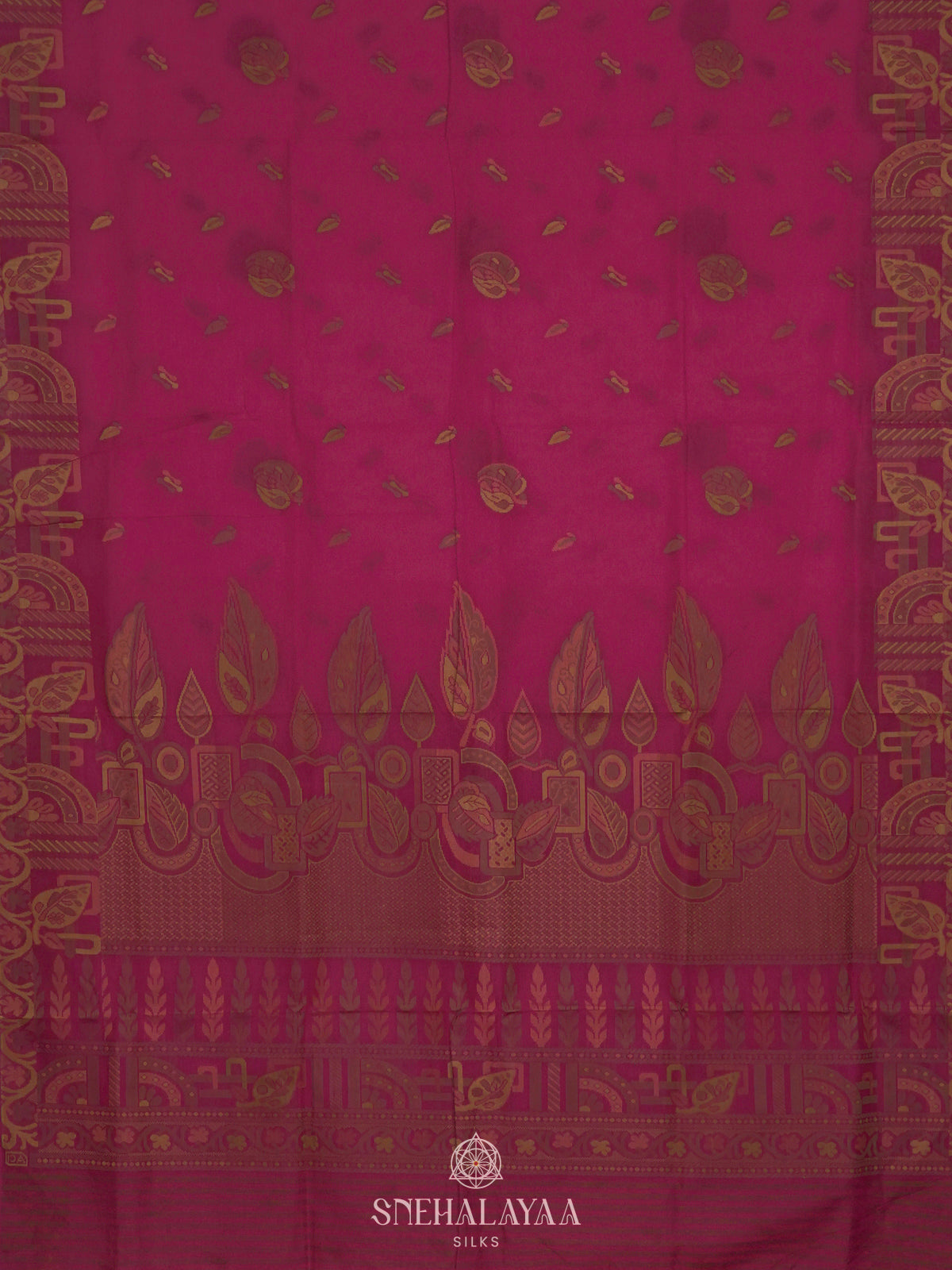 Magenta Pink Bengal Cotton Saree