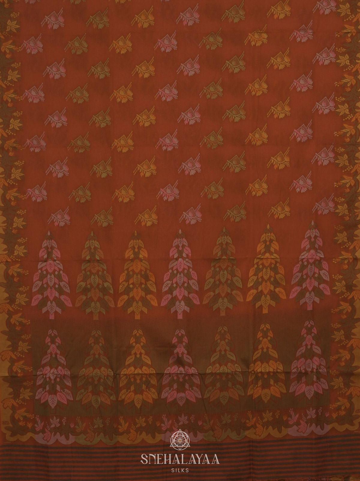 Red Bengal Cotton Saree