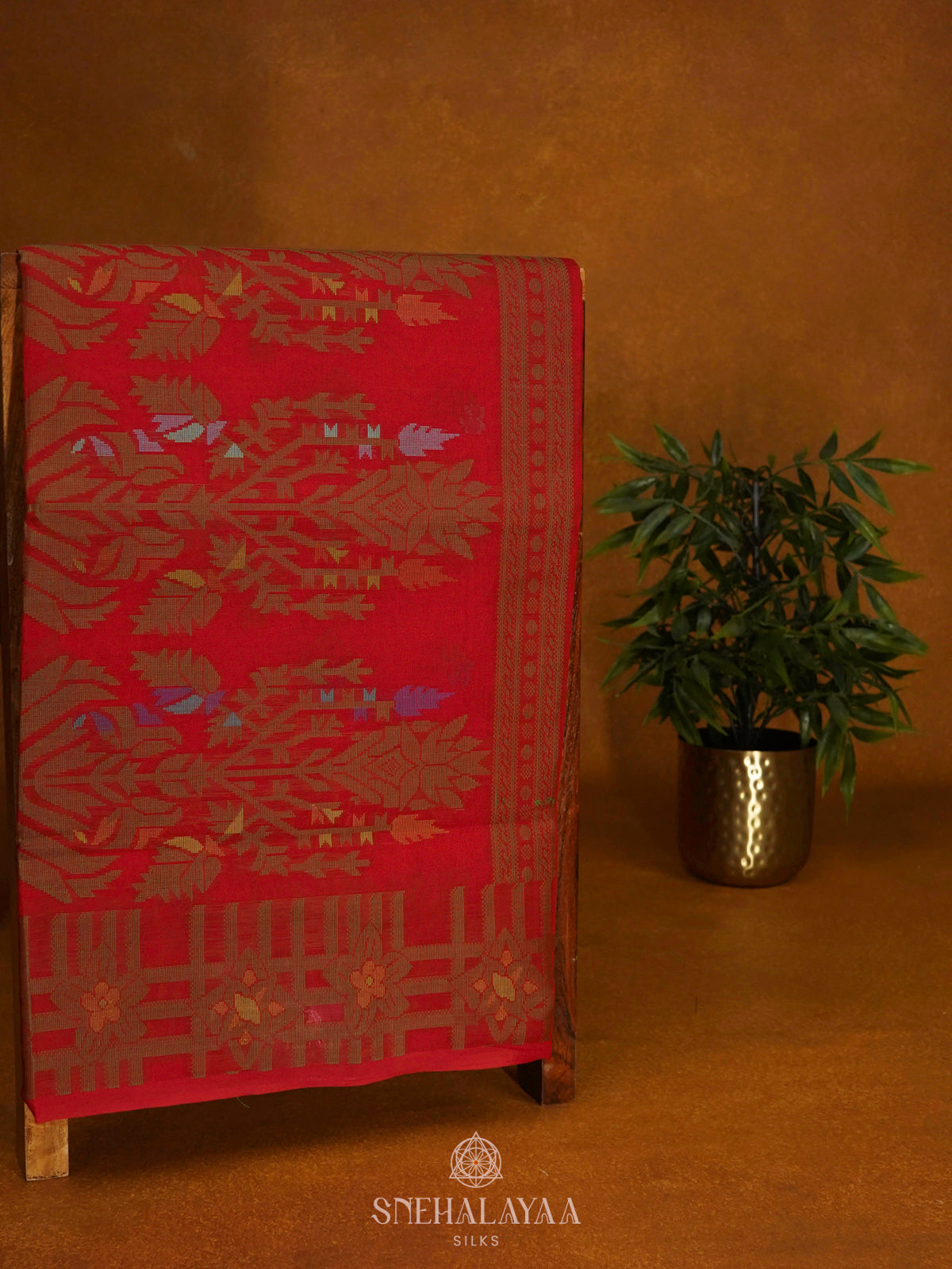 Red Bengal Cotton Saree