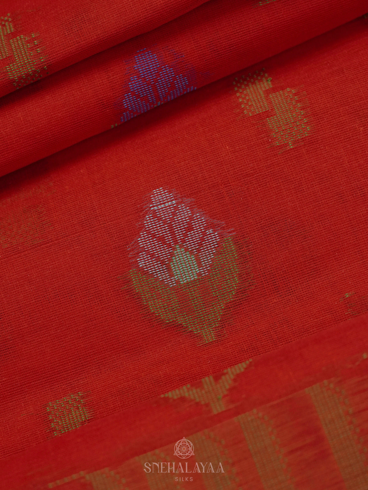 Red Bengal Cotton Saree