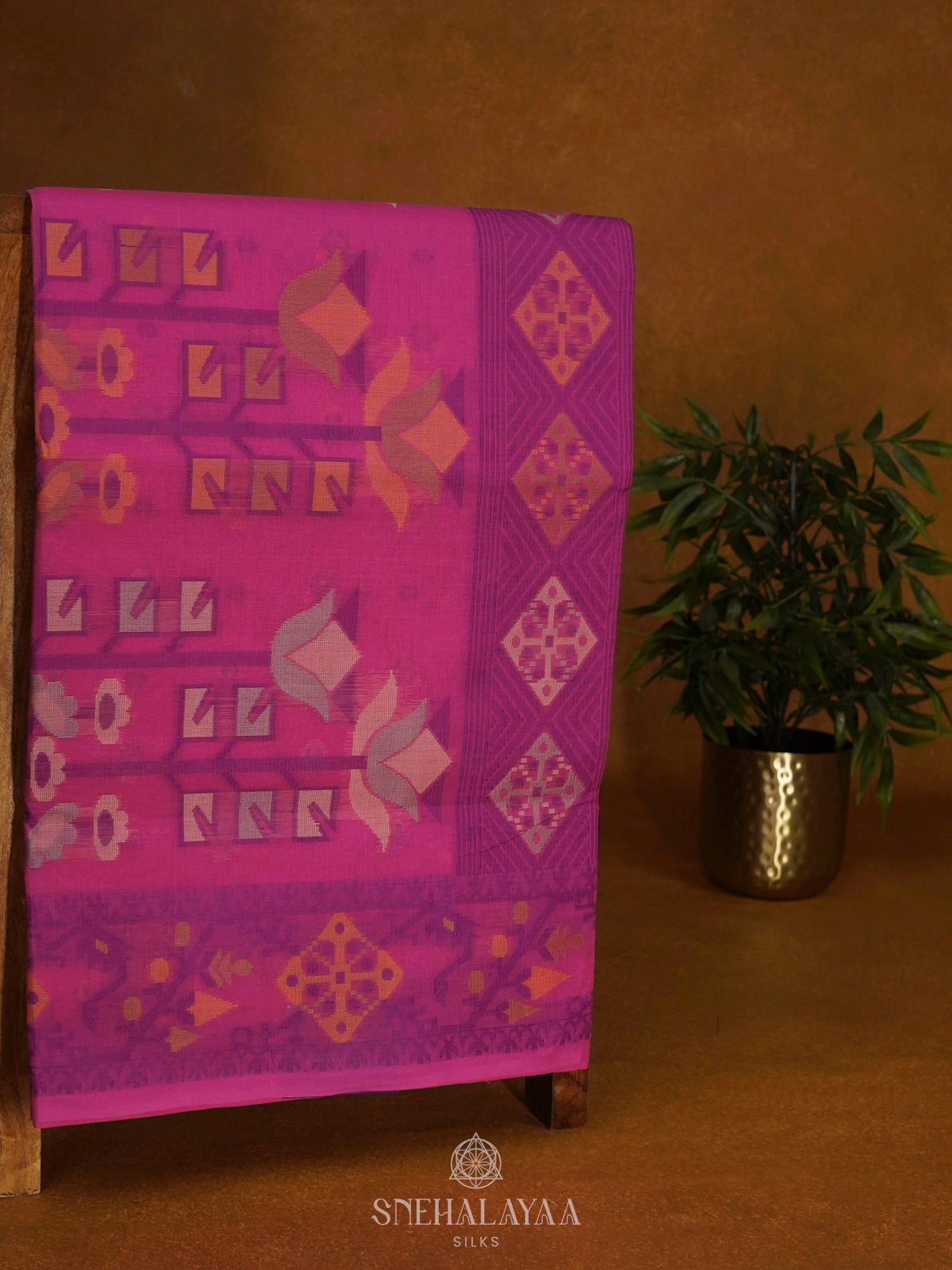 Pink Bengal Cotton Saree