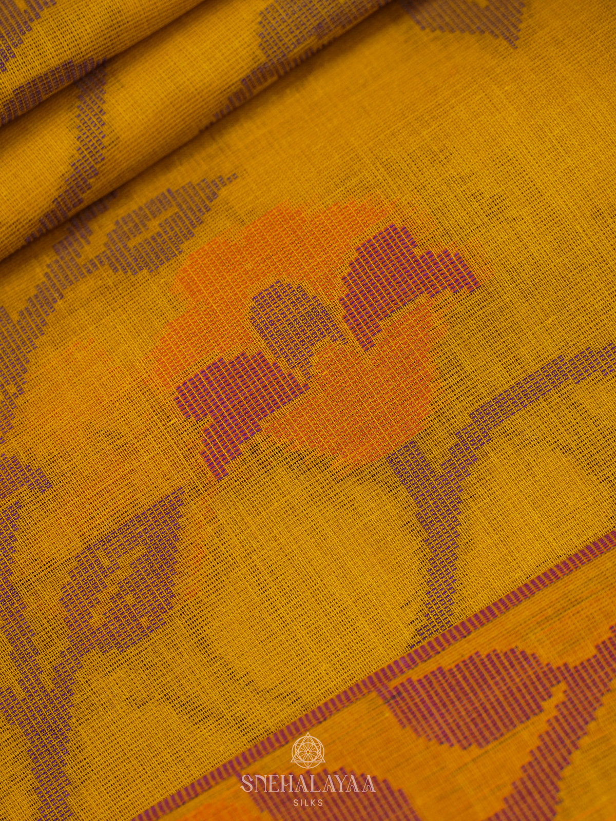 Yellow Bengal Cotton Saree