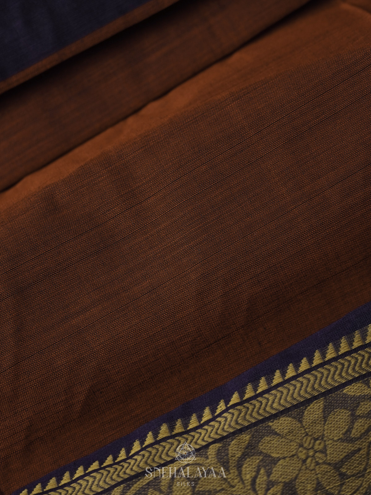 Maroon Bengal Cotton Saree