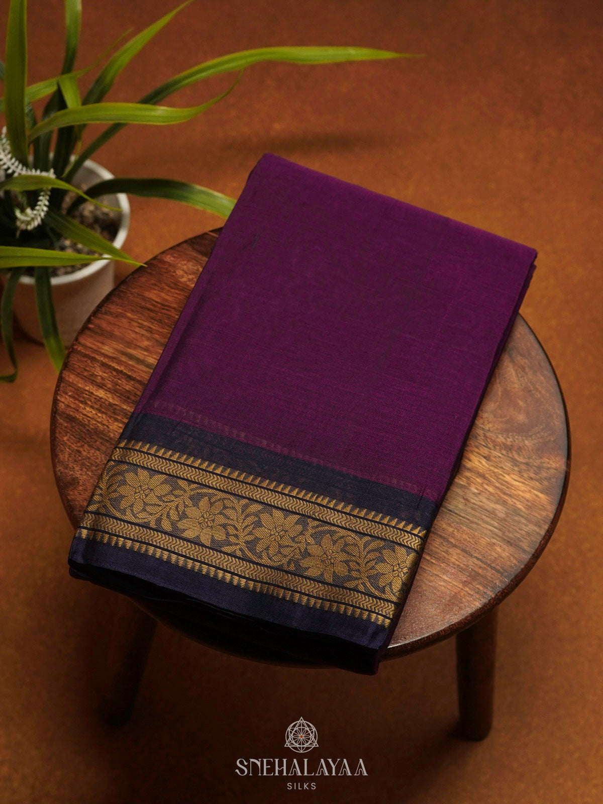 Purple Bengal Cotton Saree