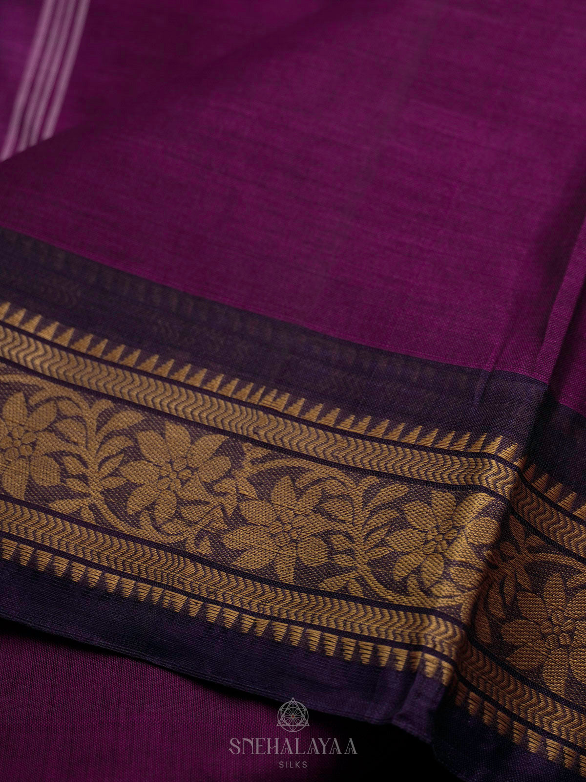 Purple Bengal Cotton Saree