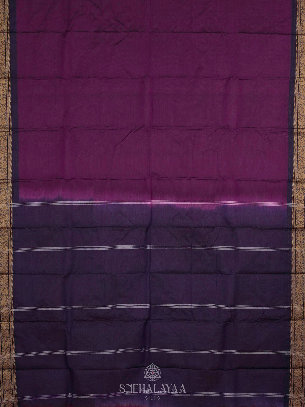 Purple Bengal Cotton Saree