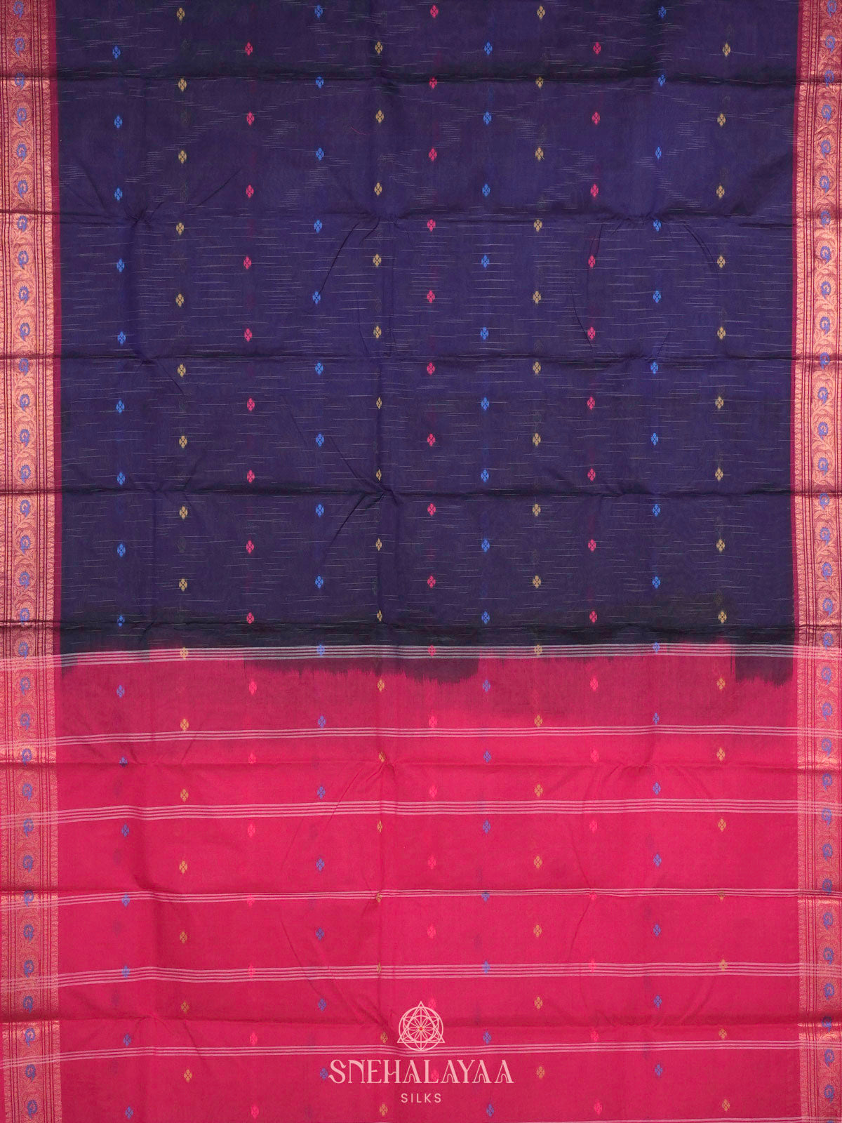 Purple Bengal Cotton Saree