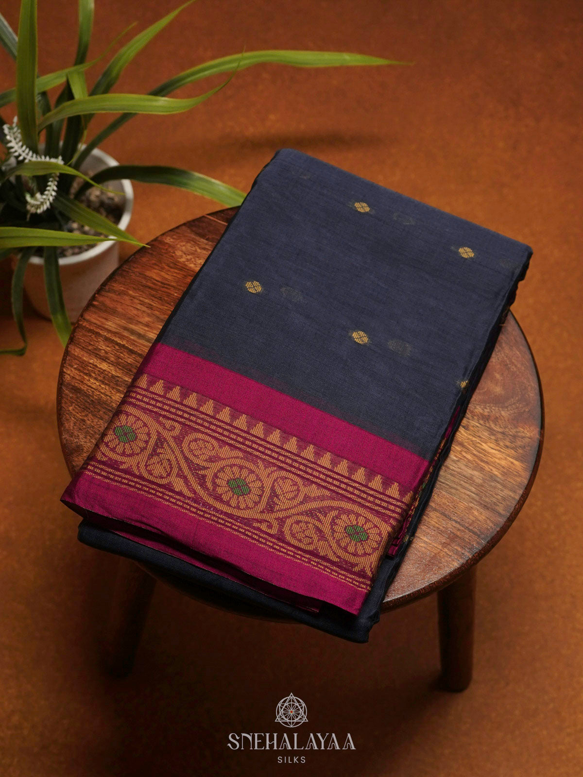 Grey Bengal Cotton Saree