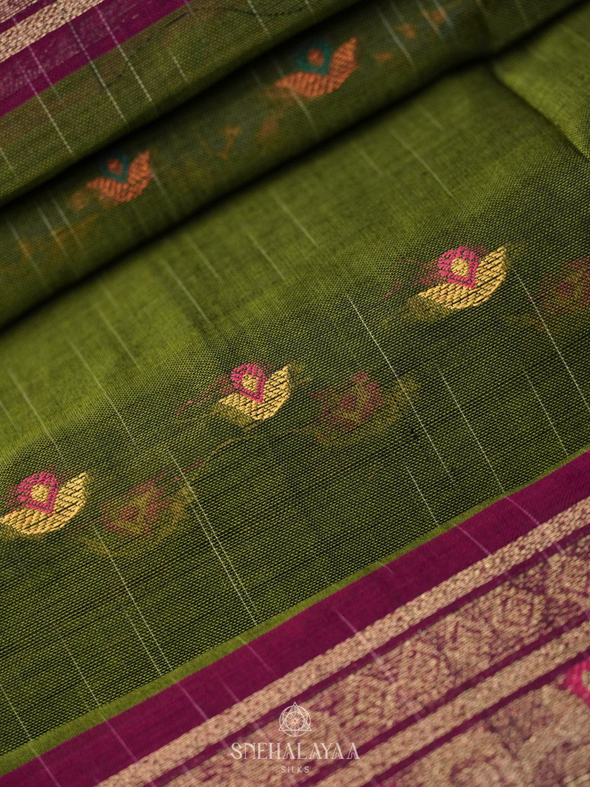 Green Bengal Cotton Saree