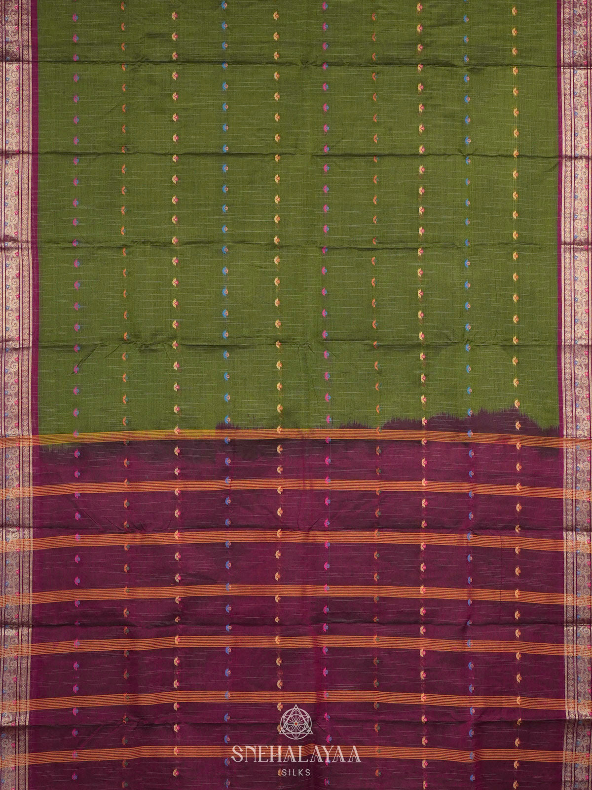 Green Bengal Cotton Saree