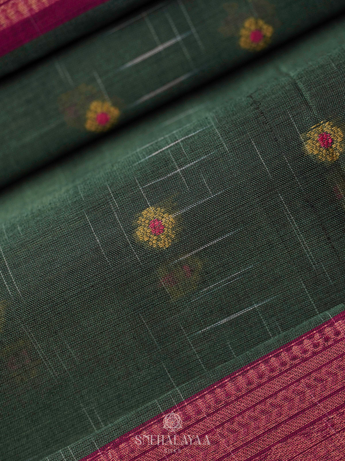 Green Bengal Cotton Saree