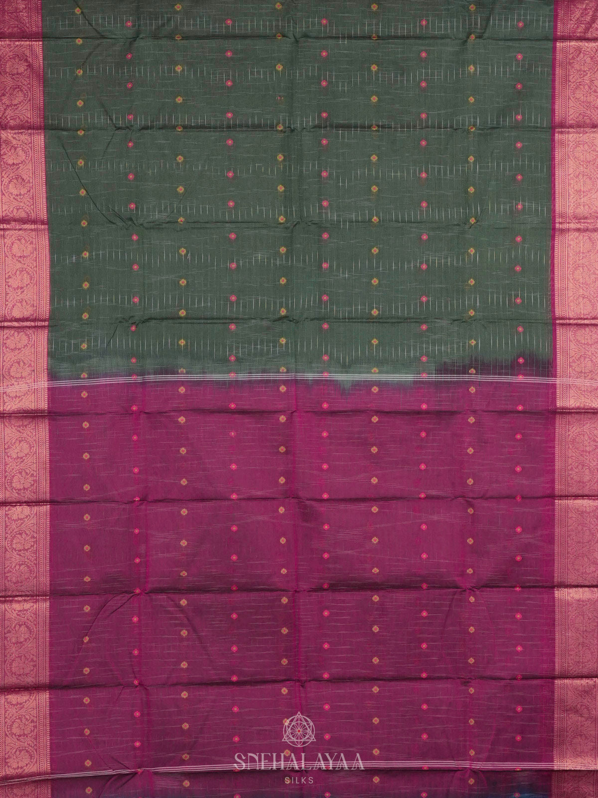 Green Bengal Cotton Saree