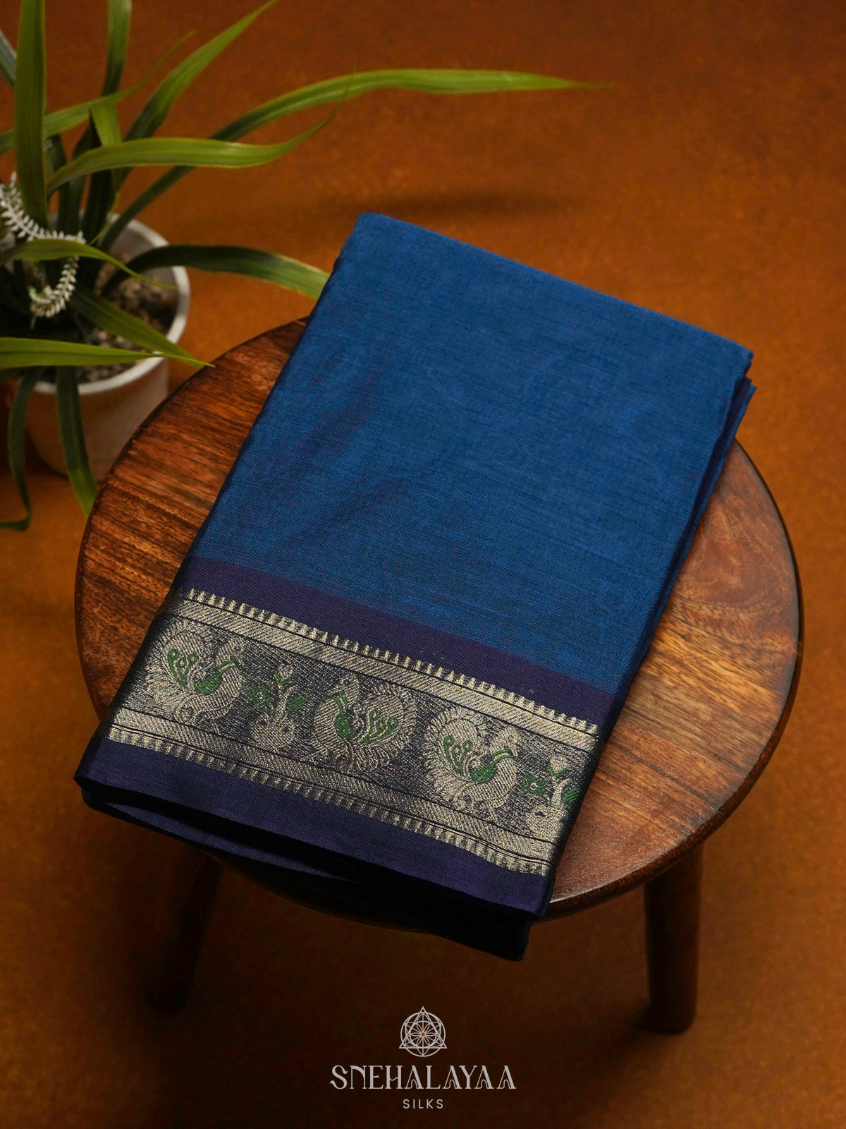 Blue Bengal Cotton Saree