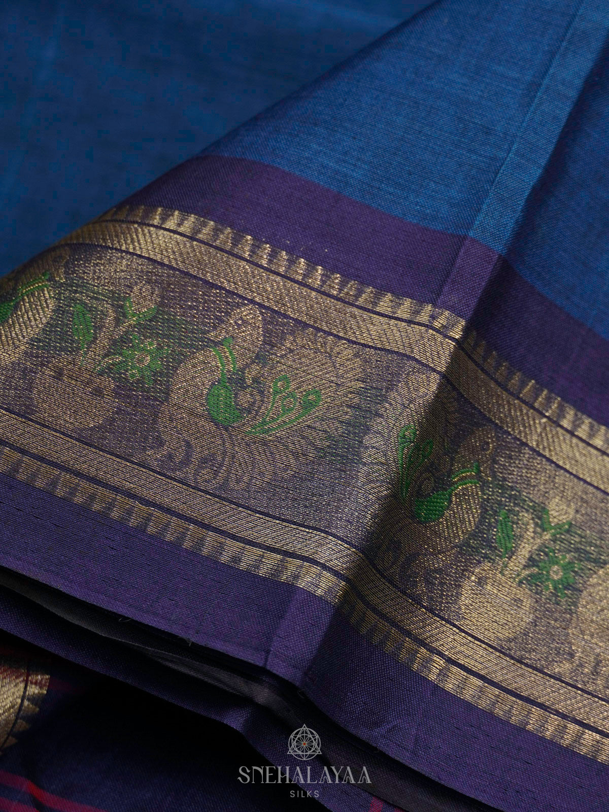 Blue Bengal Cotton Saree