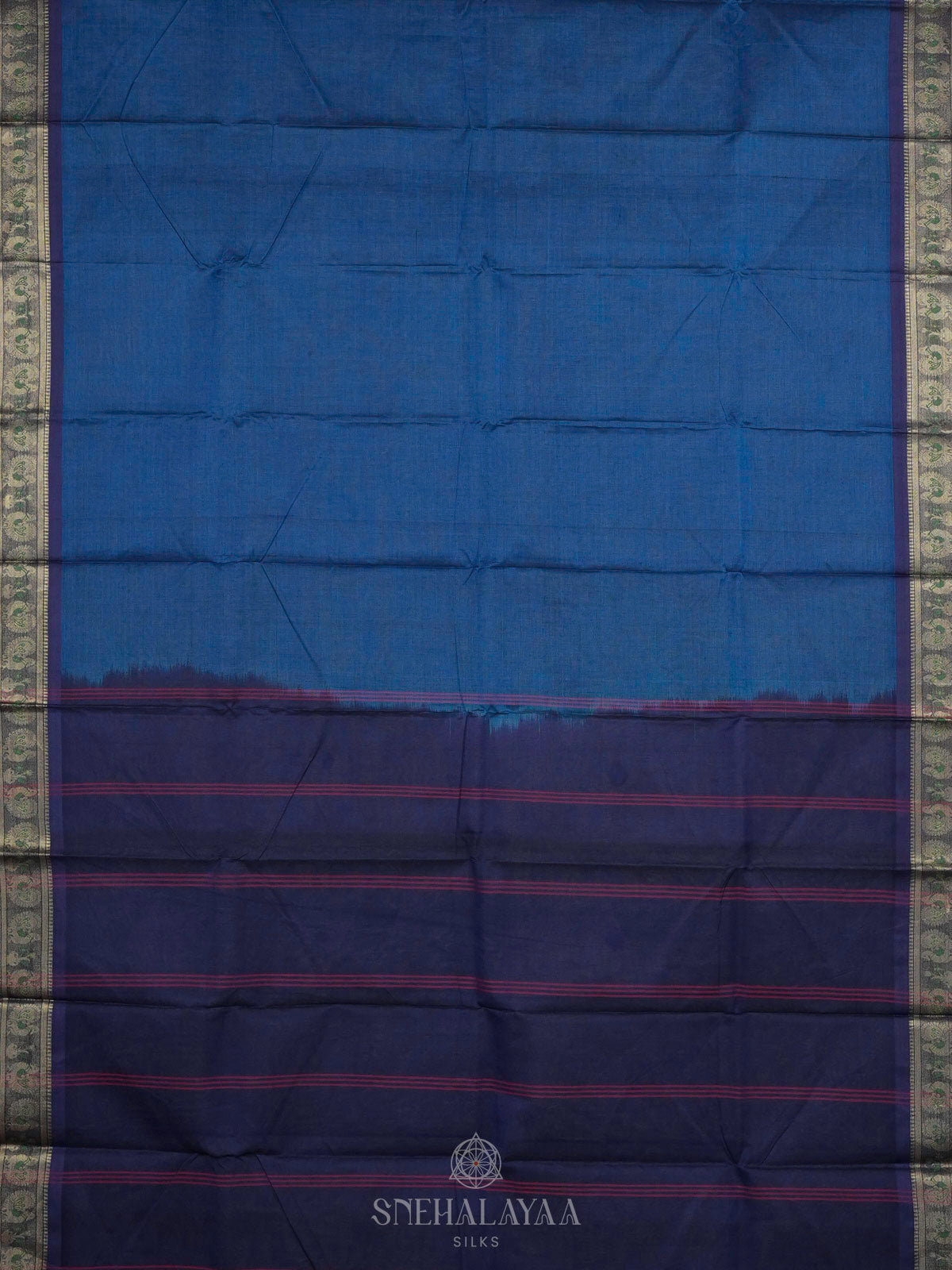 Blue Bengal Cotton Saree