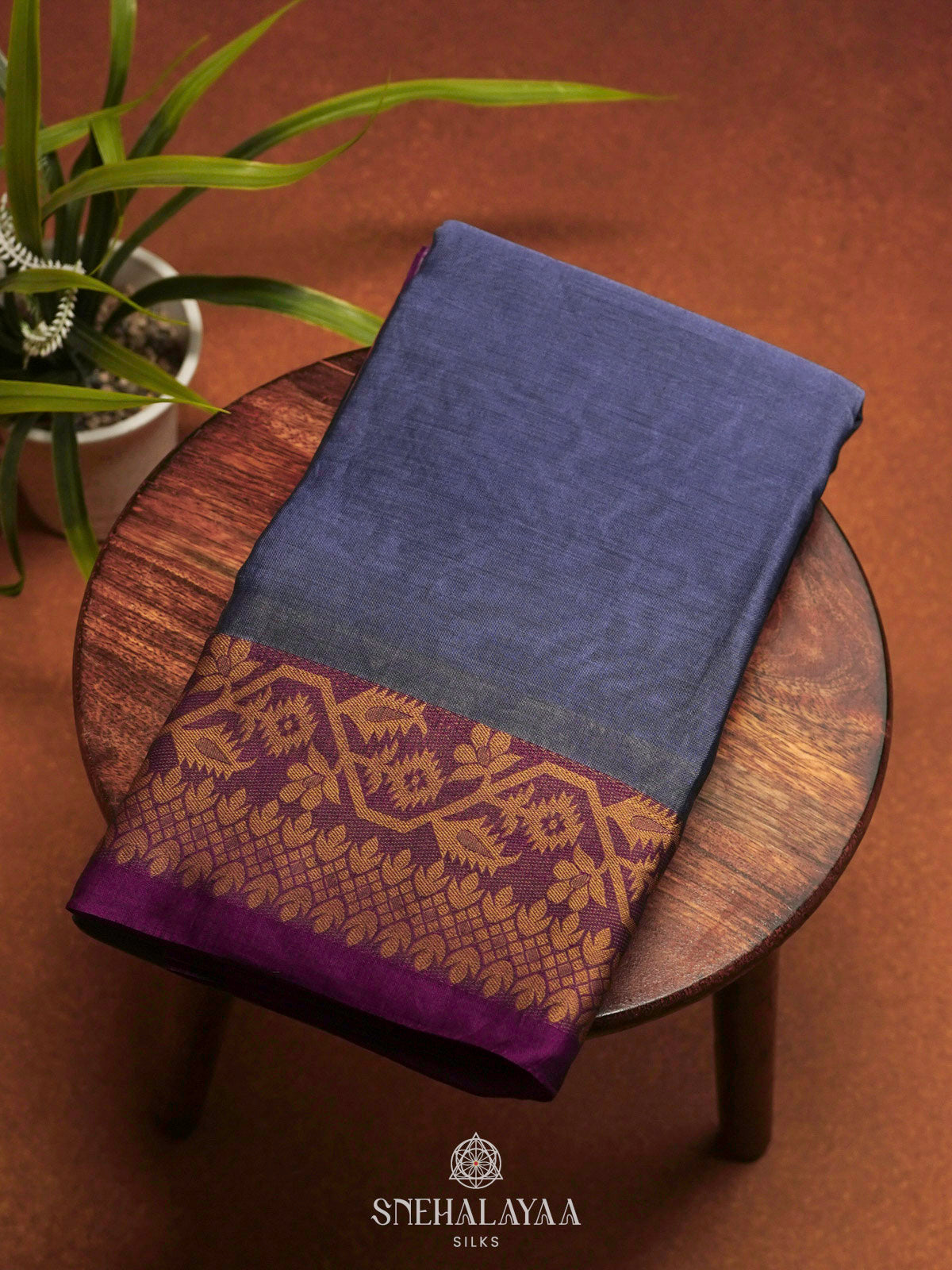 Blue Bengal Cotton Saree